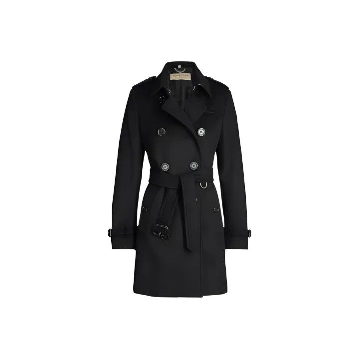 Burberry Burberry Double-Breasted Belted Coat for Women 0079 Size S / US 4 / IT 40 - 1 Thumbnail