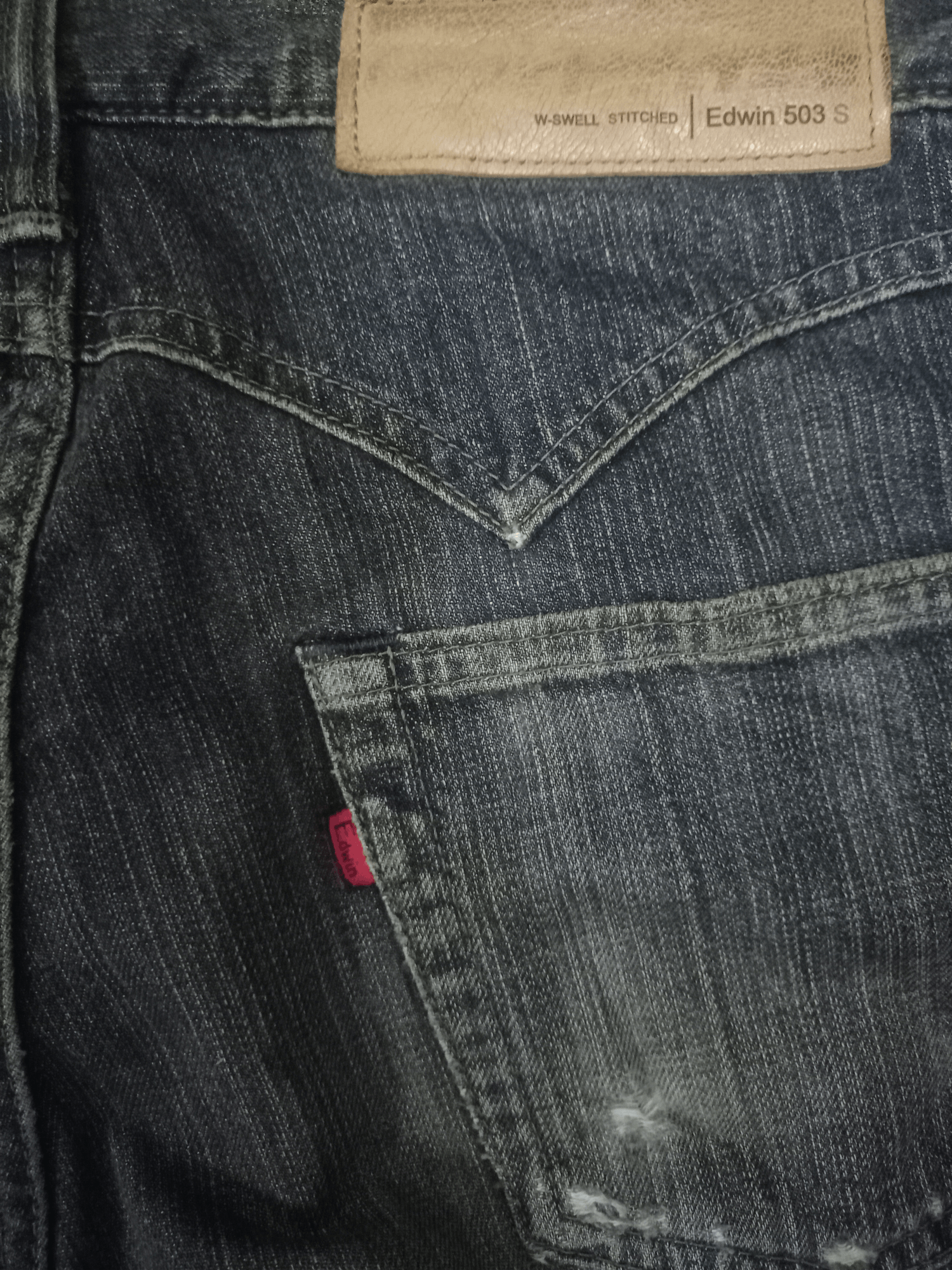 Vintage Japanese Edwin 503 Sick Mud Wash Rip Baggy Jeans