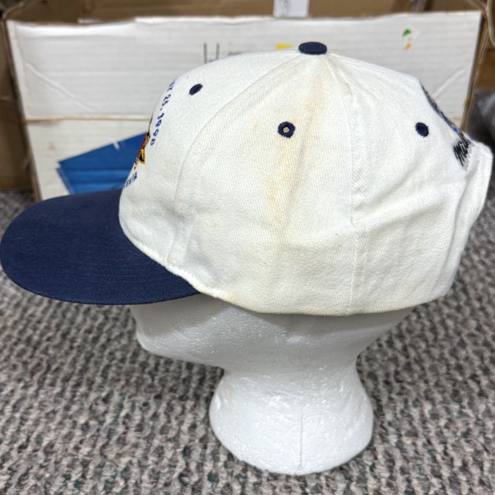 Logo 7 VINTAGE Logo 7 Hat Snapback Adult Men One Size White Sports Super Bowl 90s Cap Football NFL Size ONE SIZE - 3 Thumbnail