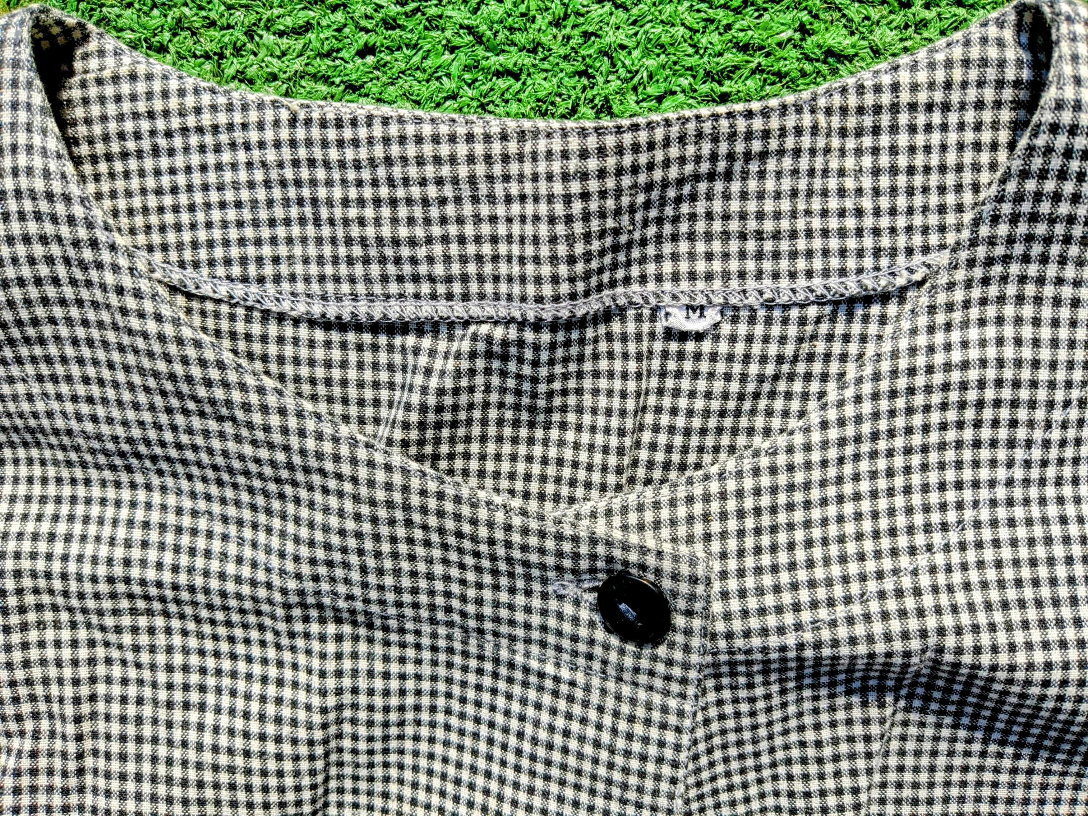 Other Vintage Full-button MCM Gingham Fit & Flare Petite Dress Size M / US 6-8 / IT 42-44 - 6 Thumbnail