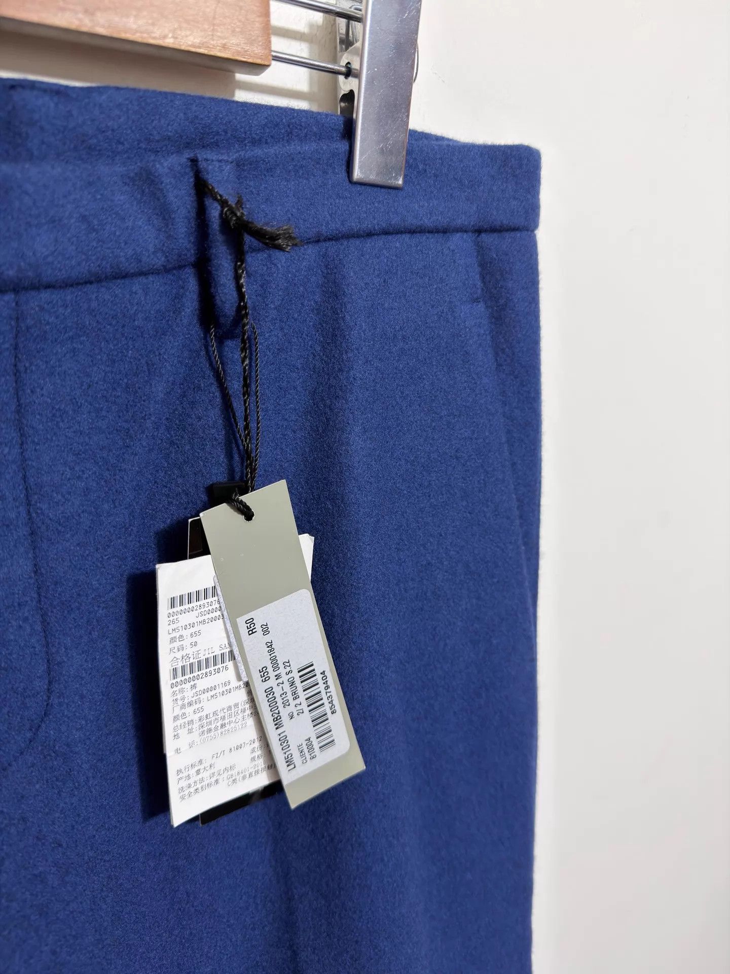 Jil Sander Jil Sander Slim Thick Wool Trousers Navy 50 Size US 34 / EU 50 - 3 Thumbnail