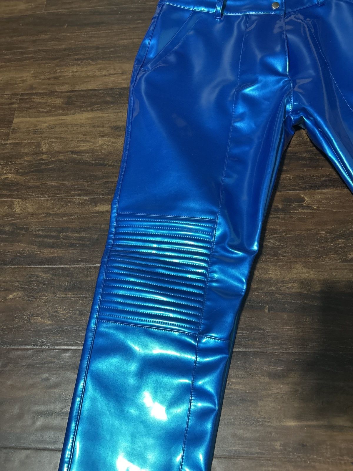 LaQuan Smith LaQuan Smith Aqua Moto Trousers Size US 38 / EU 54 - 4 Thumbnail