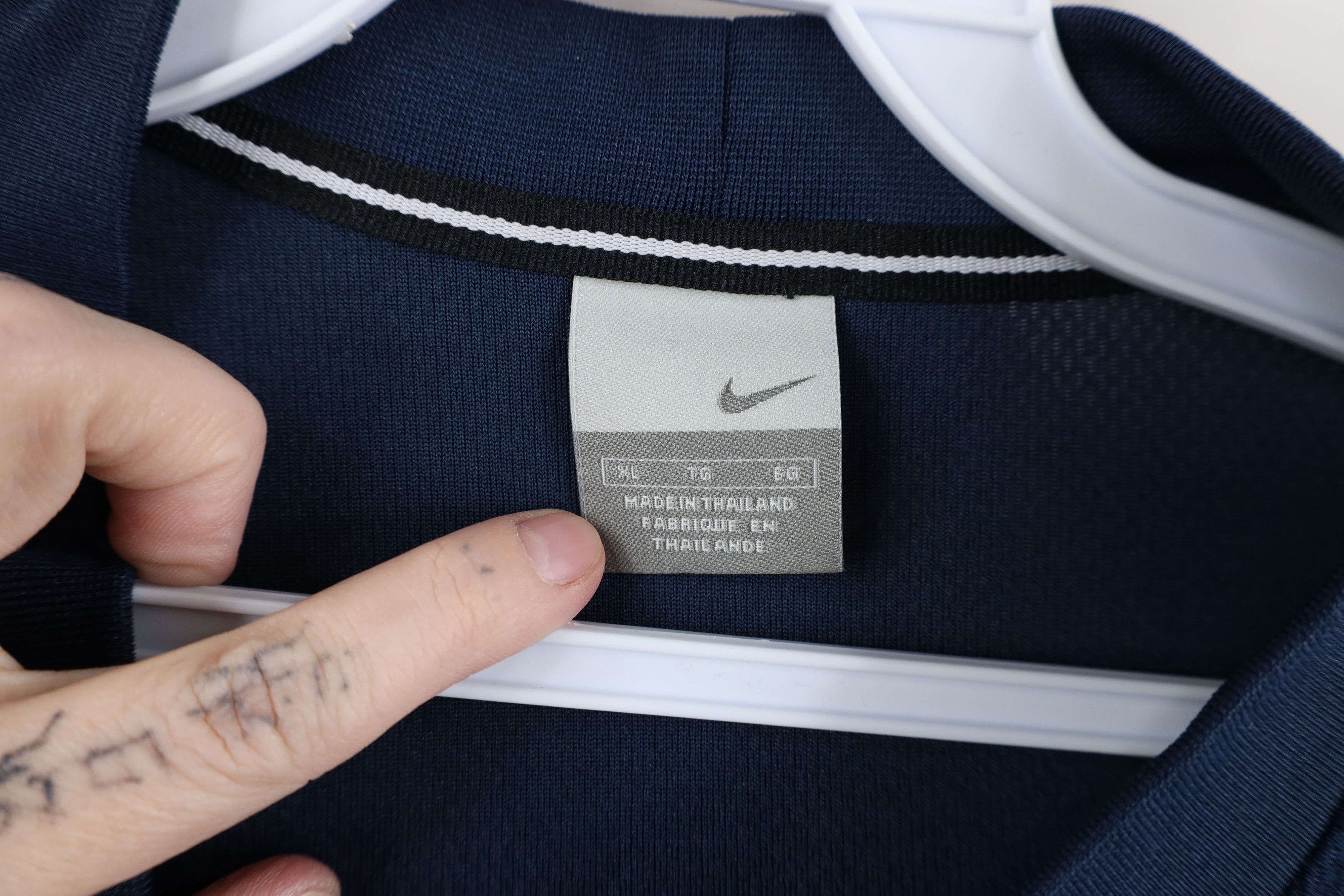 Nike × Vintage Vintage Y2K Nike Swoosh Thermal Knit Long Sleeve T-Shirt Size US XL / EU 56 / 4 - 7 Thumbnail