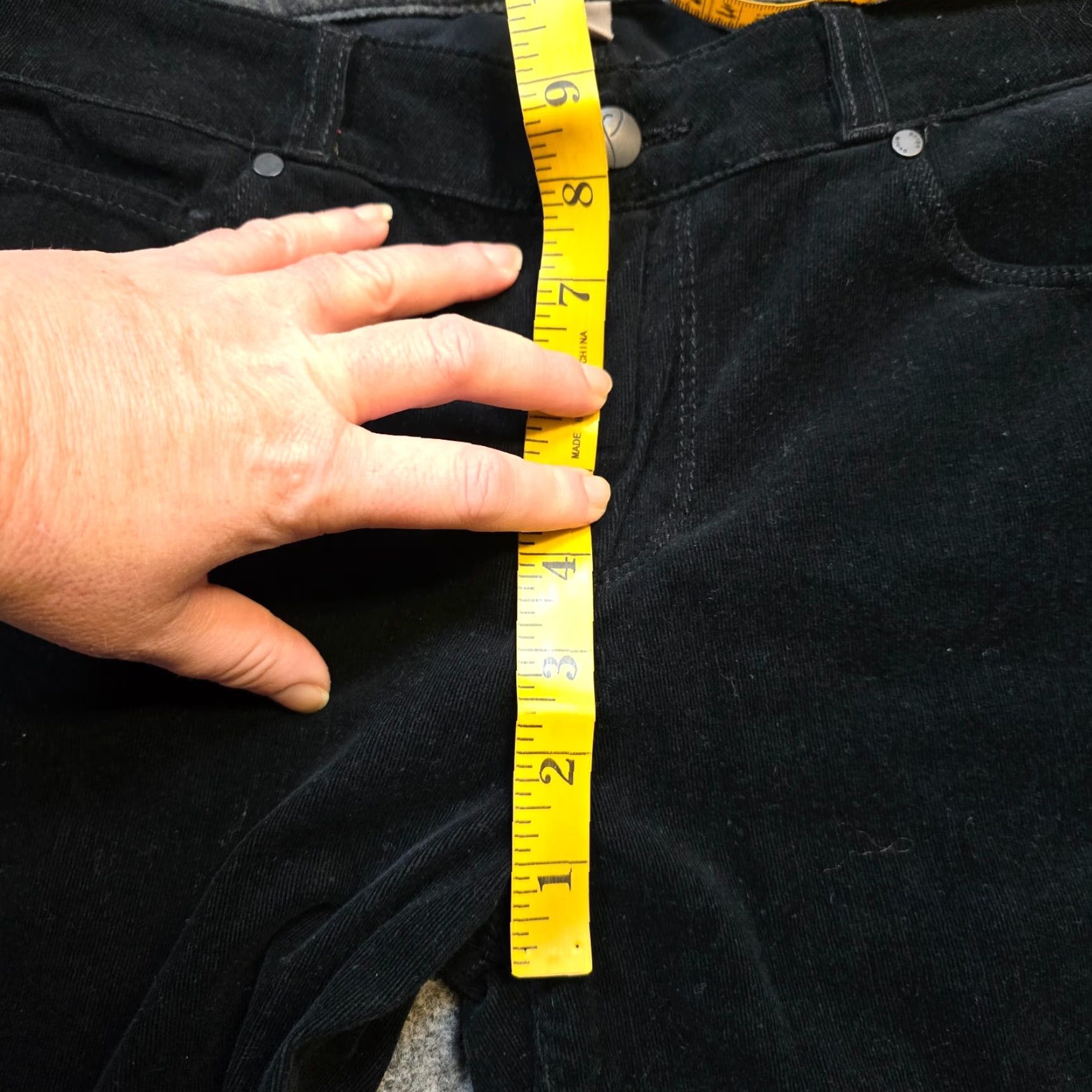 Paige Paige Pants Womens Size 32 Black Corduroy Velour Skinny Skyline Holiday Casual Small Review: N/A Size 24" / US 00 / IT 34 - 6 Thumbnail