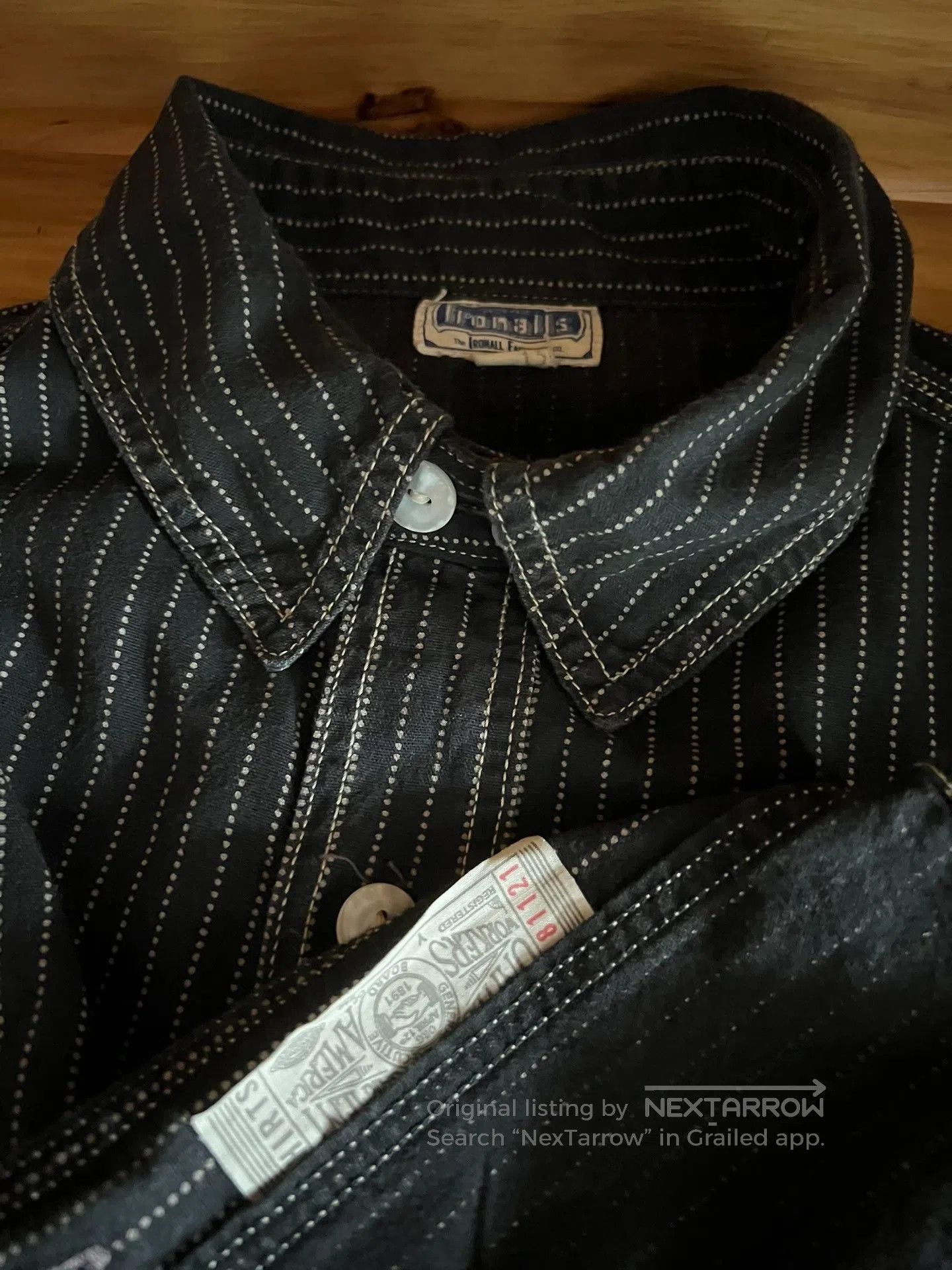 Freewheelers Freewheelers Black Wabash Work Shirt. Size US M / EU 48-50 / 2 - 7 Thumbnail