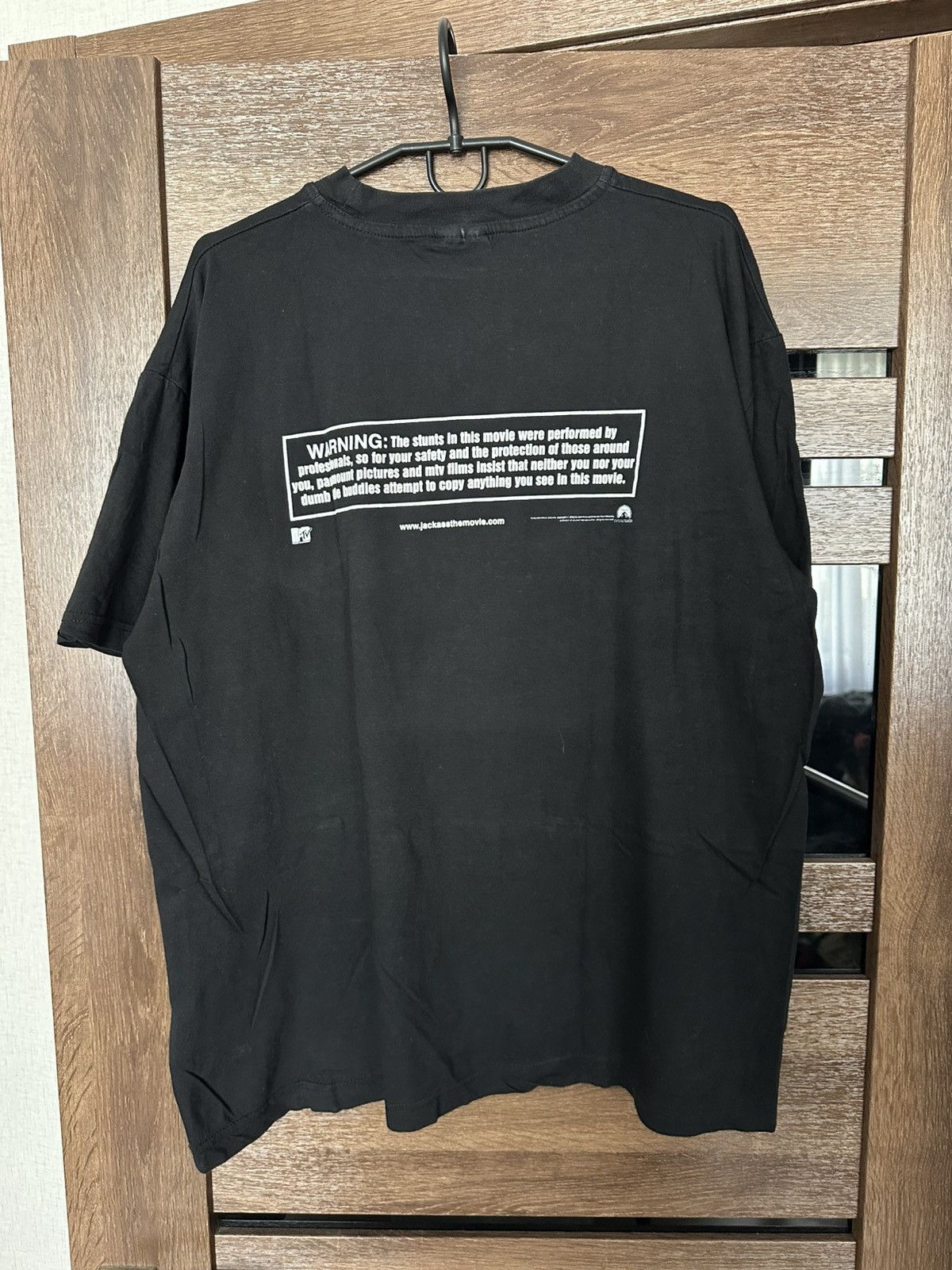 Vintage 2002 Jackass Warning Vintage Movie T-Shirt Tee Size US XL / EU 56 / 4 - 7 Thumbnail