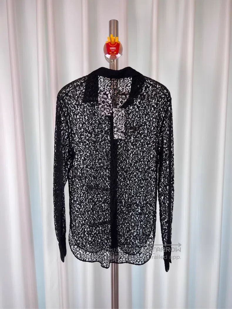 Dior Dior Black lace shirt Size XS / US 0-2 / IT 36-38 - 2 Thumbnail