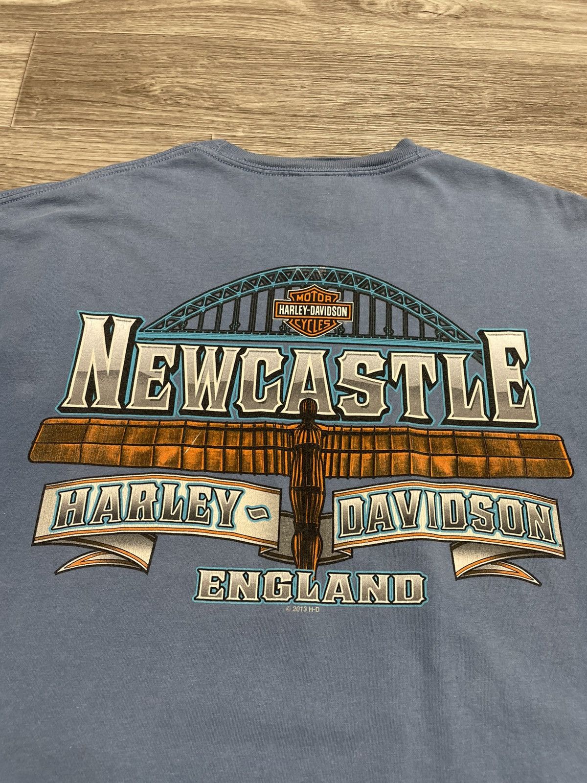 Harley Davidson Vintage Harley Davidson Newcastle England 2013s T-Shirt Size US XL / EU 56 / 4 - 20 Thumbnail