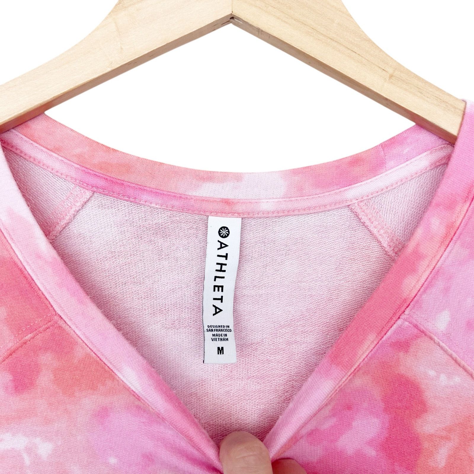 Athleta Athleta Mindset Pink Tie Dye Sweatshirt Sz M Size M / US 6-8 / IT 42-44 - 2 Thumbnail