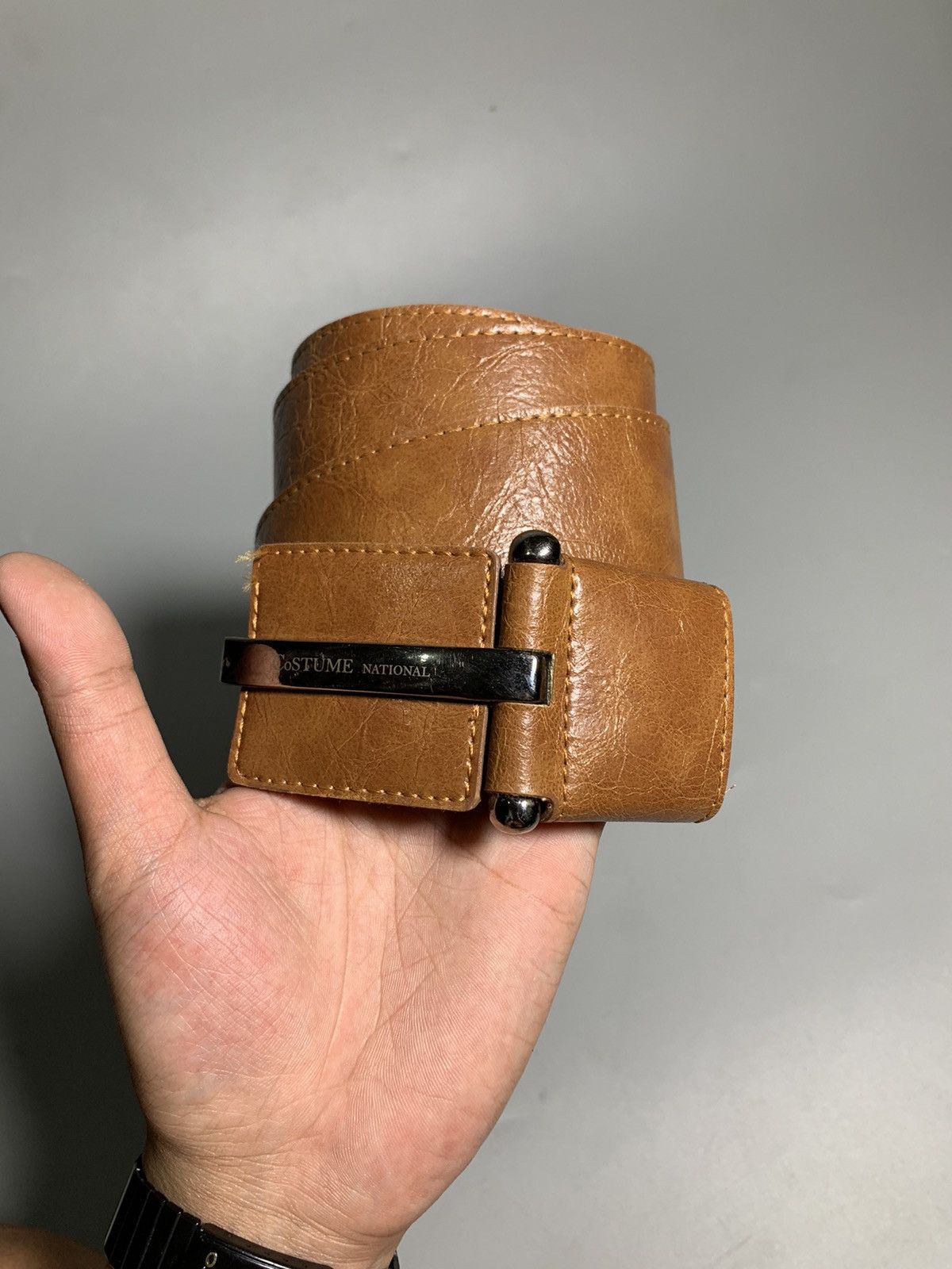 Costume National COSTUME NATIONAL BROWN LEATHER BELT Size ONE SIZE - 6 Thumbnail