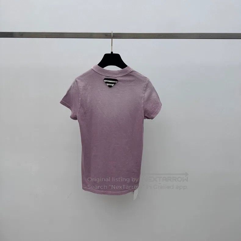 Prada Prada Pink letter print T-shirt Size XS / US 0-2 / IT 36-38 - 4 Thumbnail