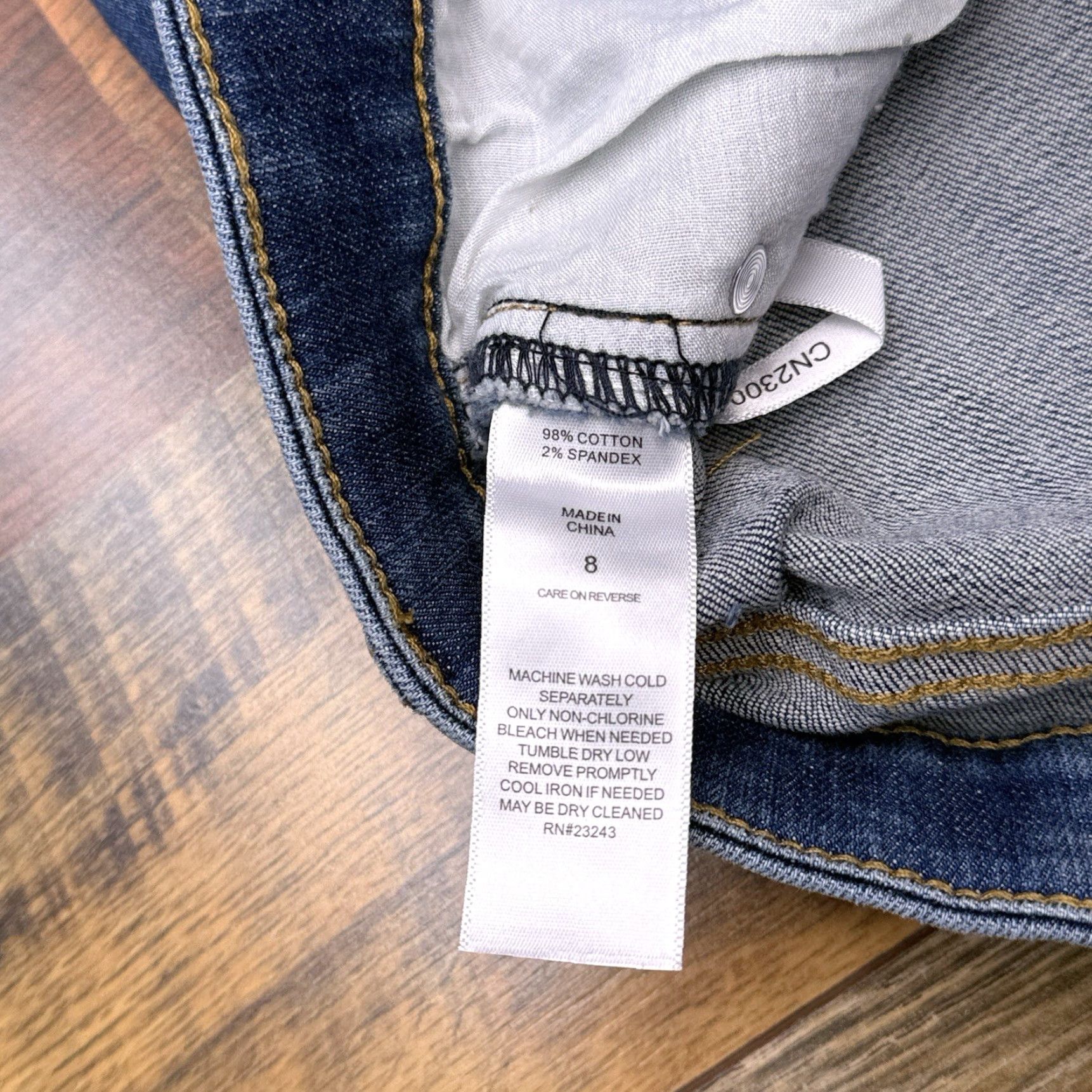 Vintage NY & C Jeans Womens 8 Mid Rise Super Skinny Stretch Denim Logo 5-Pocket Blue Regular Size 8 Womens Size 30" / US 8 / IT 44 - 6 Thumbnail