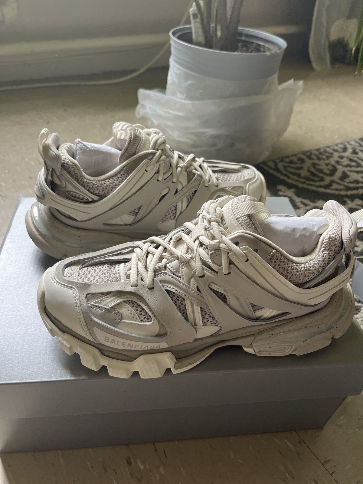 image of Balenciaga Track Women’S In Neutral Colorway Shoes in Neutral Beige, Women's (Size 8)