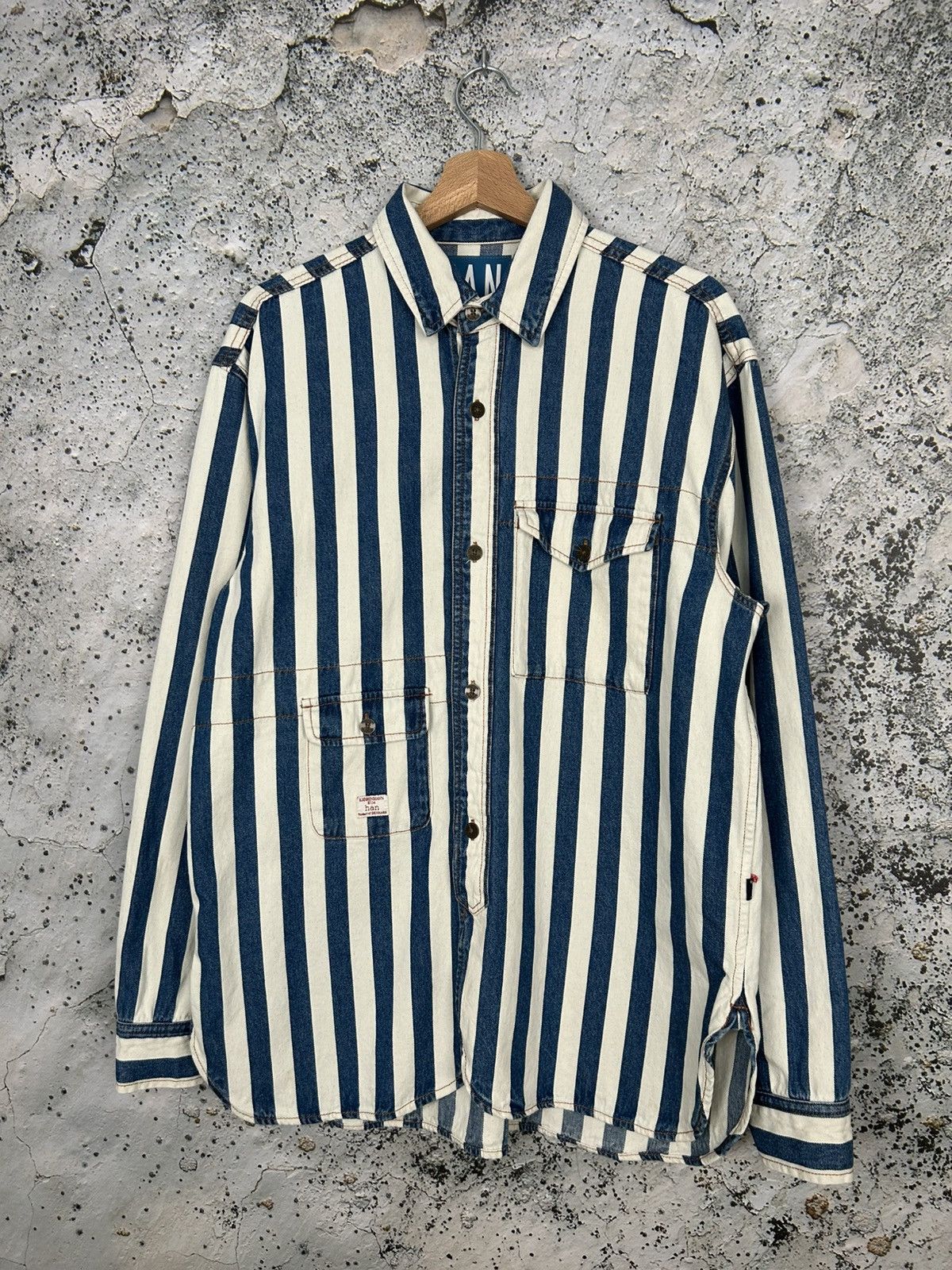 Han Kjobenhavn Designer Stripe Overshirt Avant Garde