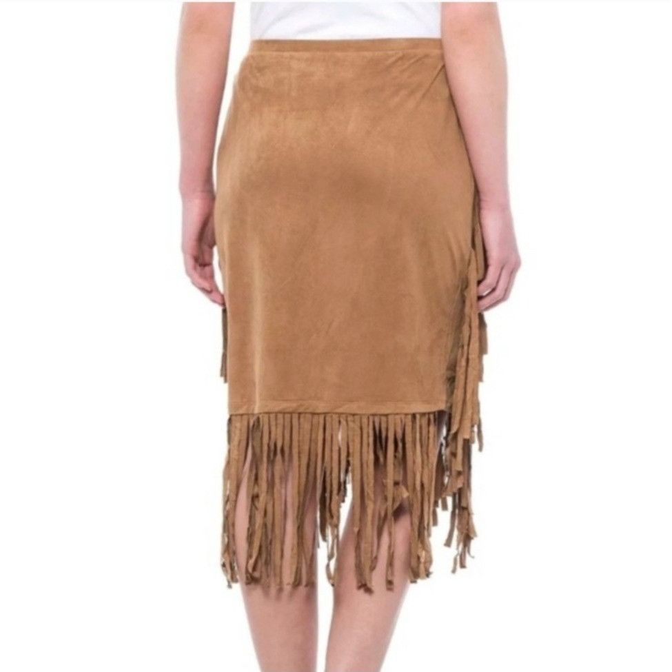 Wrangler Wrangler S Brown Fringe Western Skirt Cowgirl Cosplay Costum Size 28" / US 6 / IT 42 - 2 Thumbnail