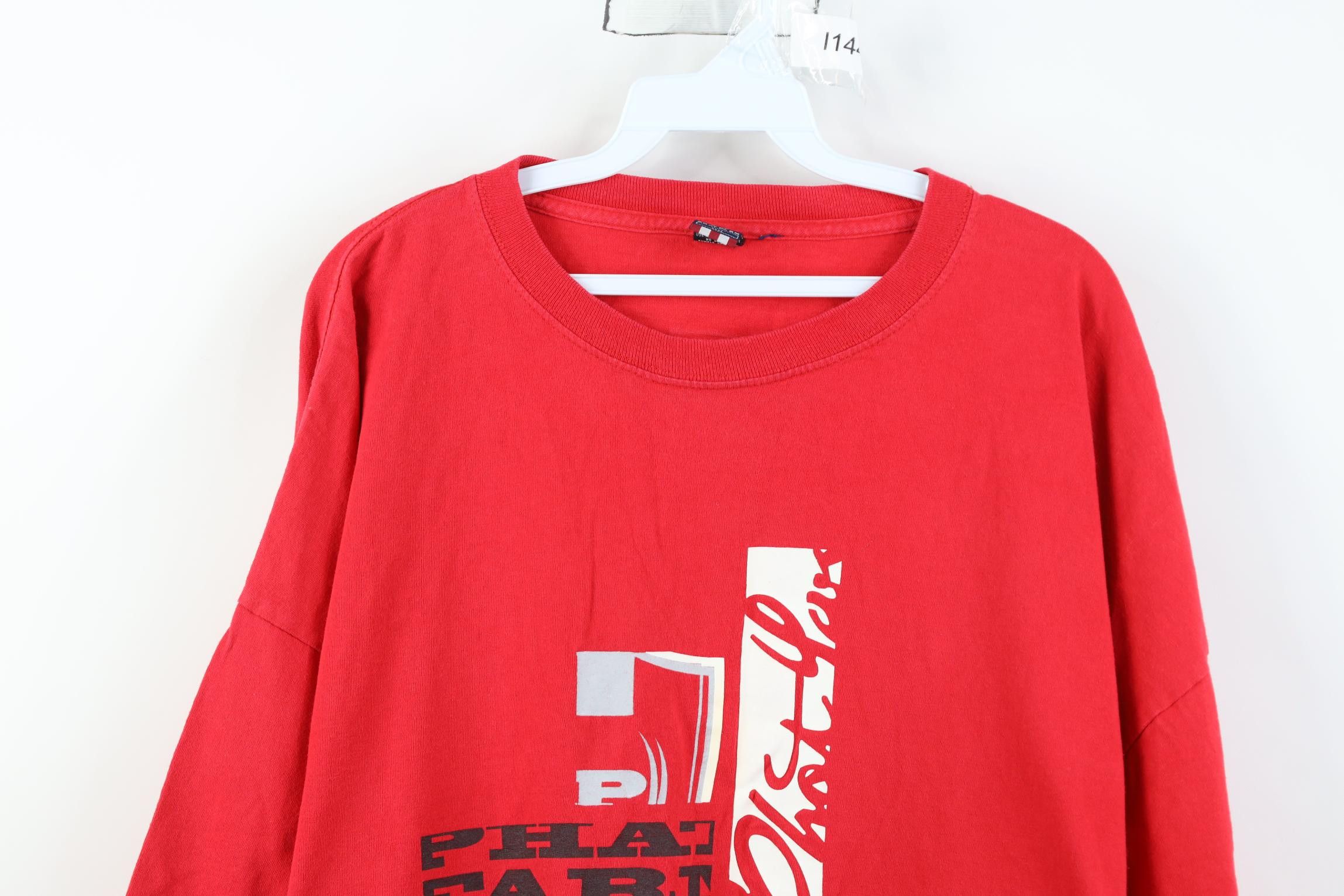 Phat Farm Vintage 90s Y2K Phat Farm Spell Baggy Fit T-Shirt Red Cotton Size US XXL / EU 58 / 5 - 2 Thumbnail