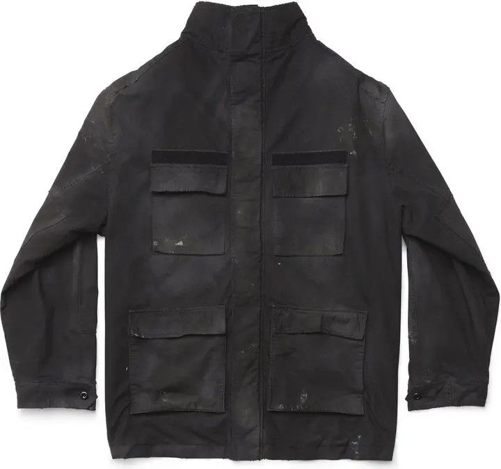 Balenciaga o1w1db10825 Double Front Military Parka in Black Size US L / EU 52-54 / 3 - 4 Thumbnail
