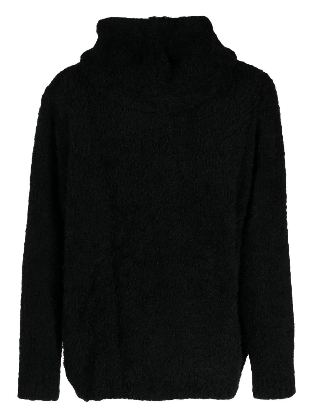 Comme des Garcons Homme o1mle0924 Fluffy Full Zip Hoodie in Black Size US L / EU 52-54 / 3 - 2 Thumbnail