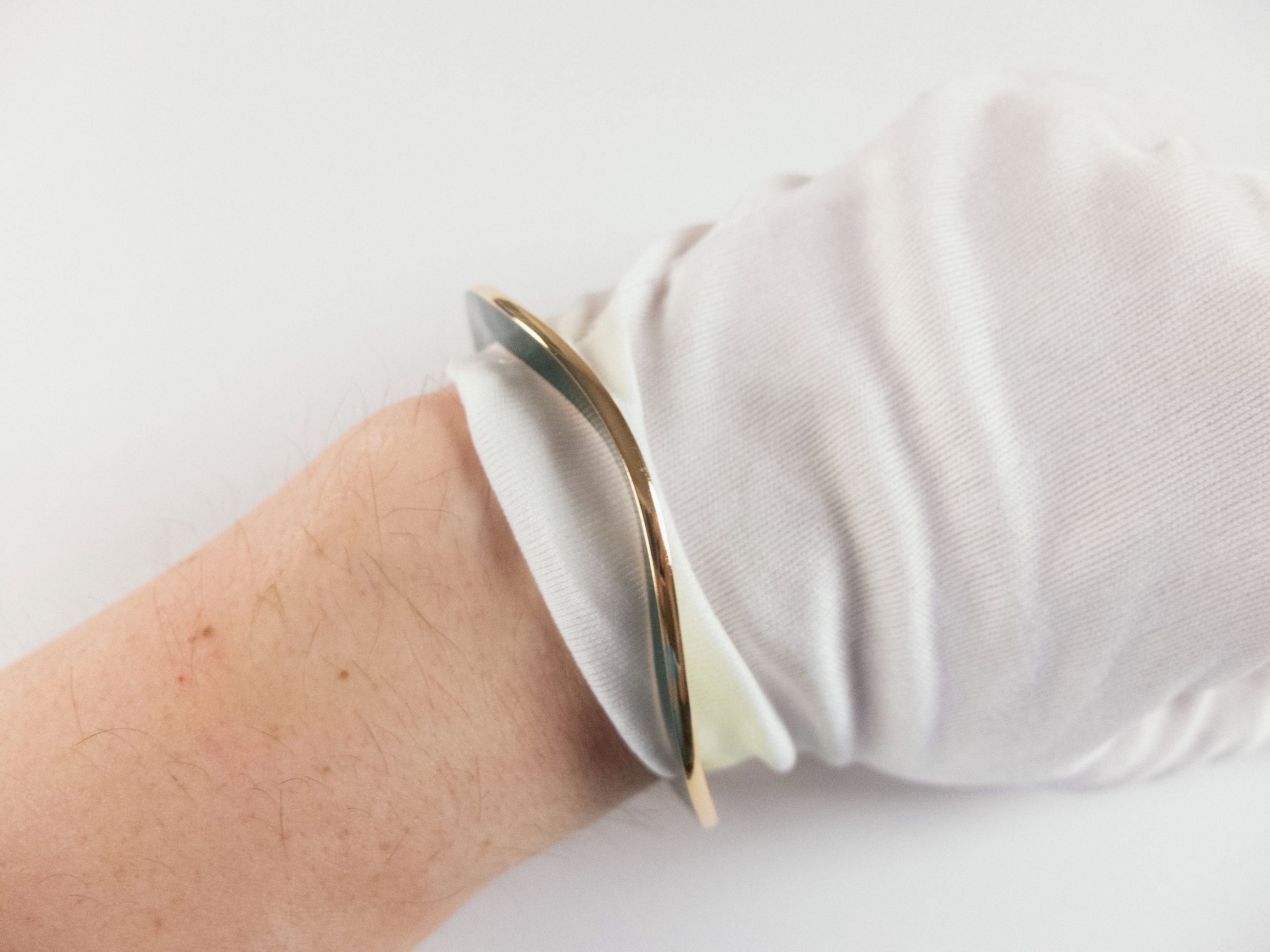 Bottega Veneta BOTTEGA VENETA Curve green & yellow silver cuff bracelet q Size ONE SIZE - 8 Thumbnail