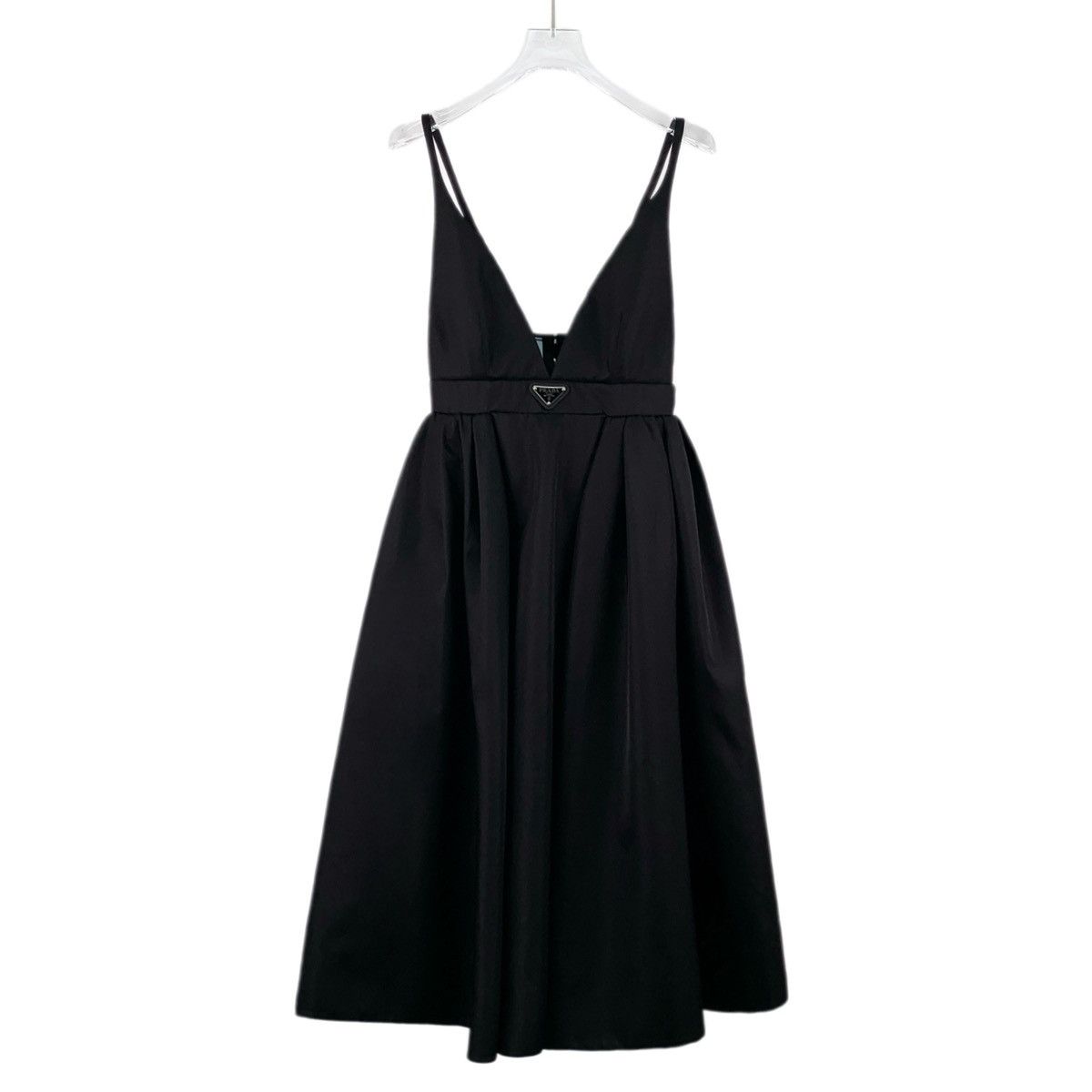 Prada Prada Triangle Logo V-neck Sleeveless Nylon Slip Dress K26WX Size M / US 6-8 / IT 42-44 - 1 Thumbnail