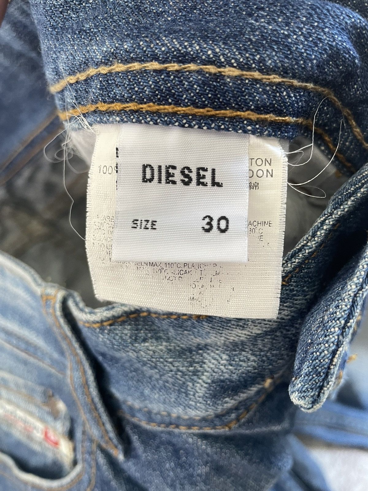 Diesel Black Gold Vintage Y2K Diesel Thrashed Flare Denim Pants Size US 31 - 9 Thumbnail