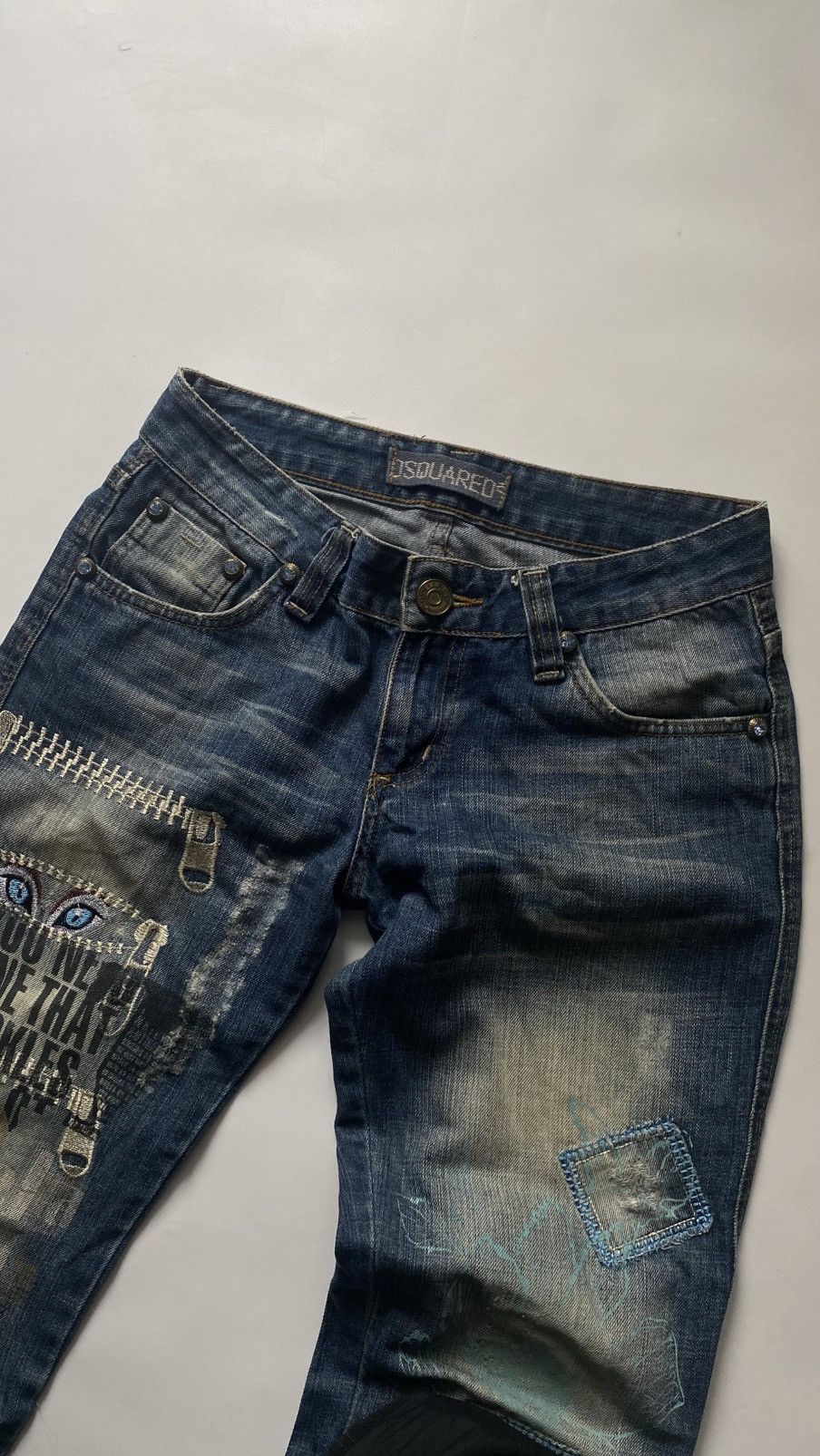 Dsquared2 Vintage Dsquared2 Y2k Flared bootcut Denim Jeans Embroidery Size 29" - 5 Thumbnail