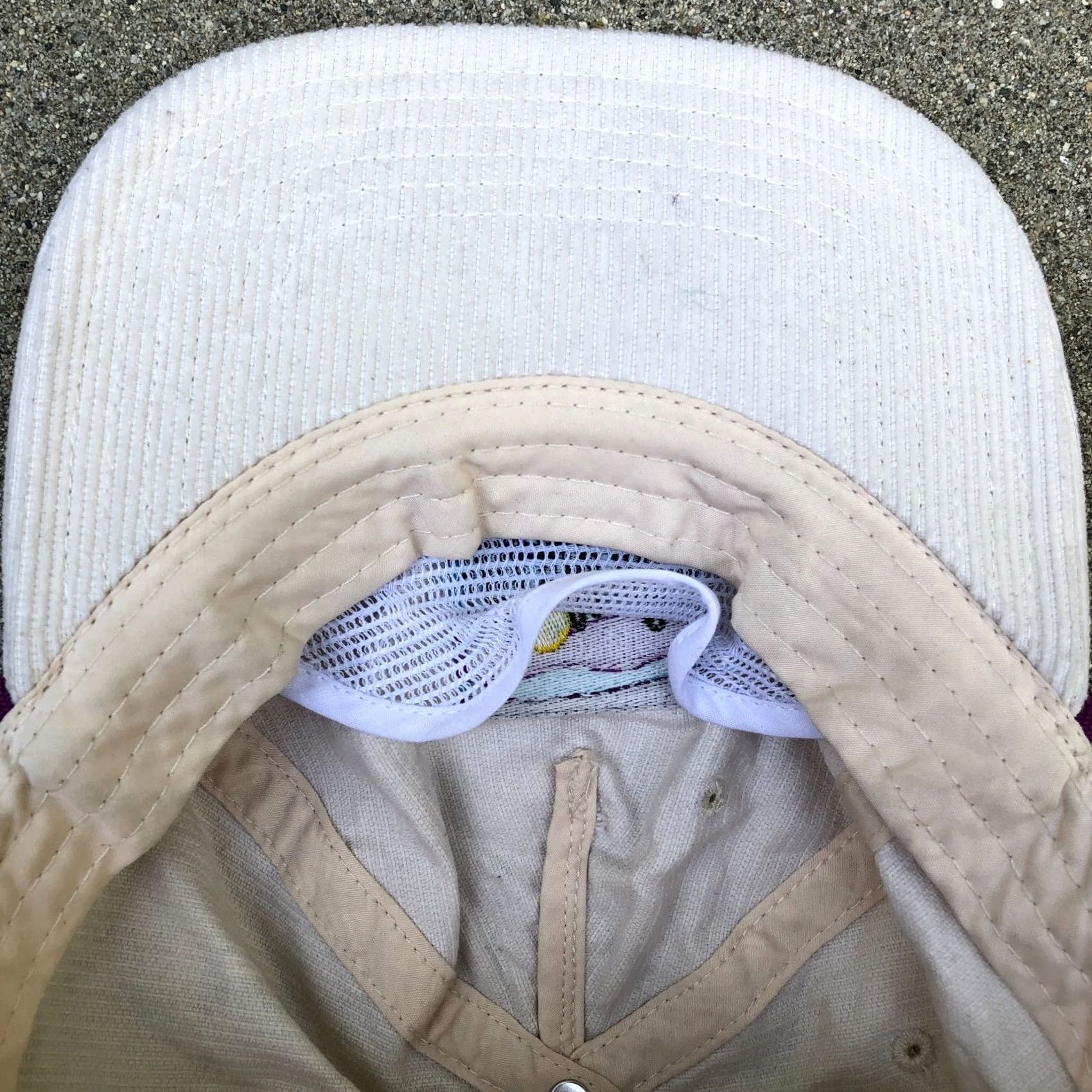Vintage MIGHTY FINE Texas Corduroy Hat Cap Adjustable Beige Men's Size ONE SIZE - 6 Thumbnail