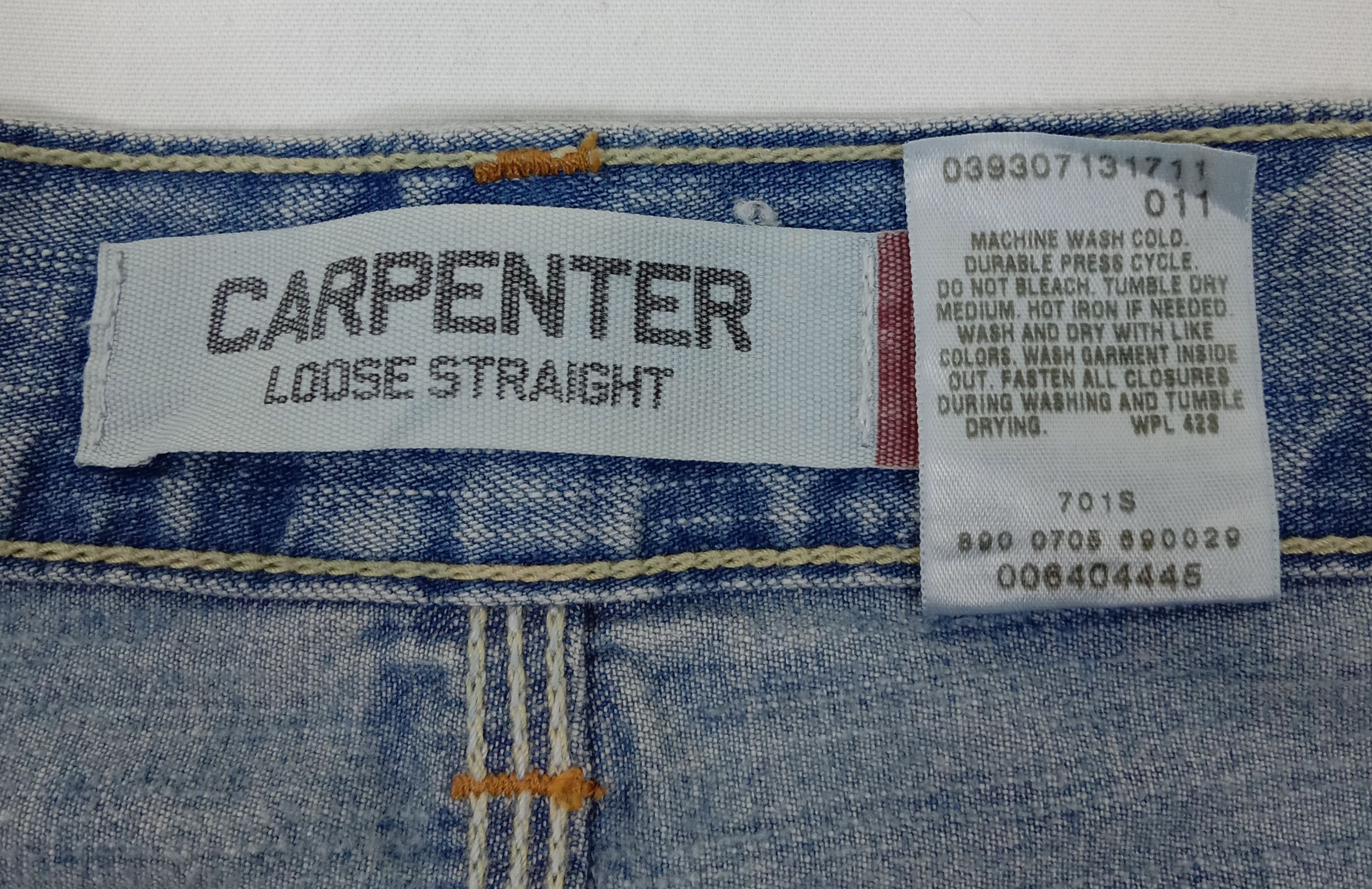 Levi's Vintage Levi's Carpenter Light Wash Loose Straight Jeans Size US 33 - 15 Thumbnail