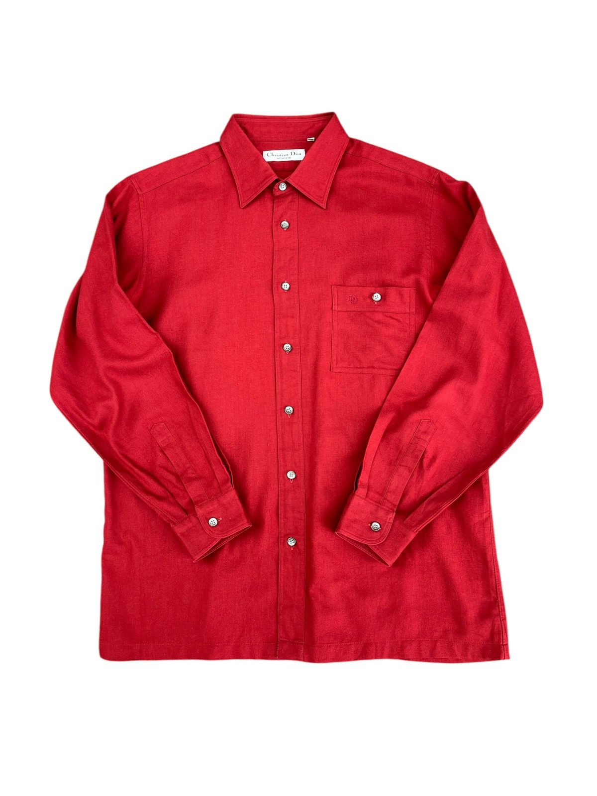 Dior Vintage Christian Dior Monsieur Button Up Shirt Red Size US L / EU 52-54 / 3 - 1 Thumbnail
