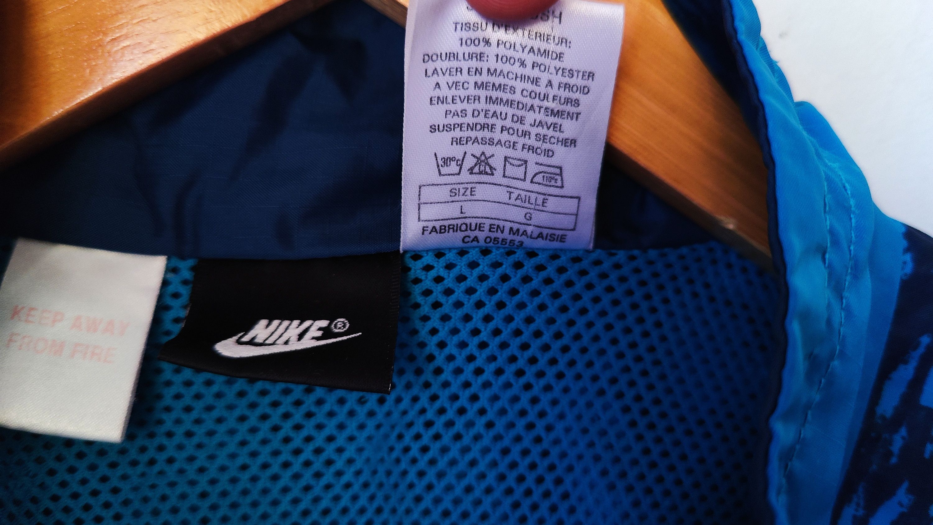 Nike × Vintage Nike VTG 90s Anorak Windbreaker Vintage Nylon Jacket Size US L / EU 52-54 / 3 - 7 Thumbnail