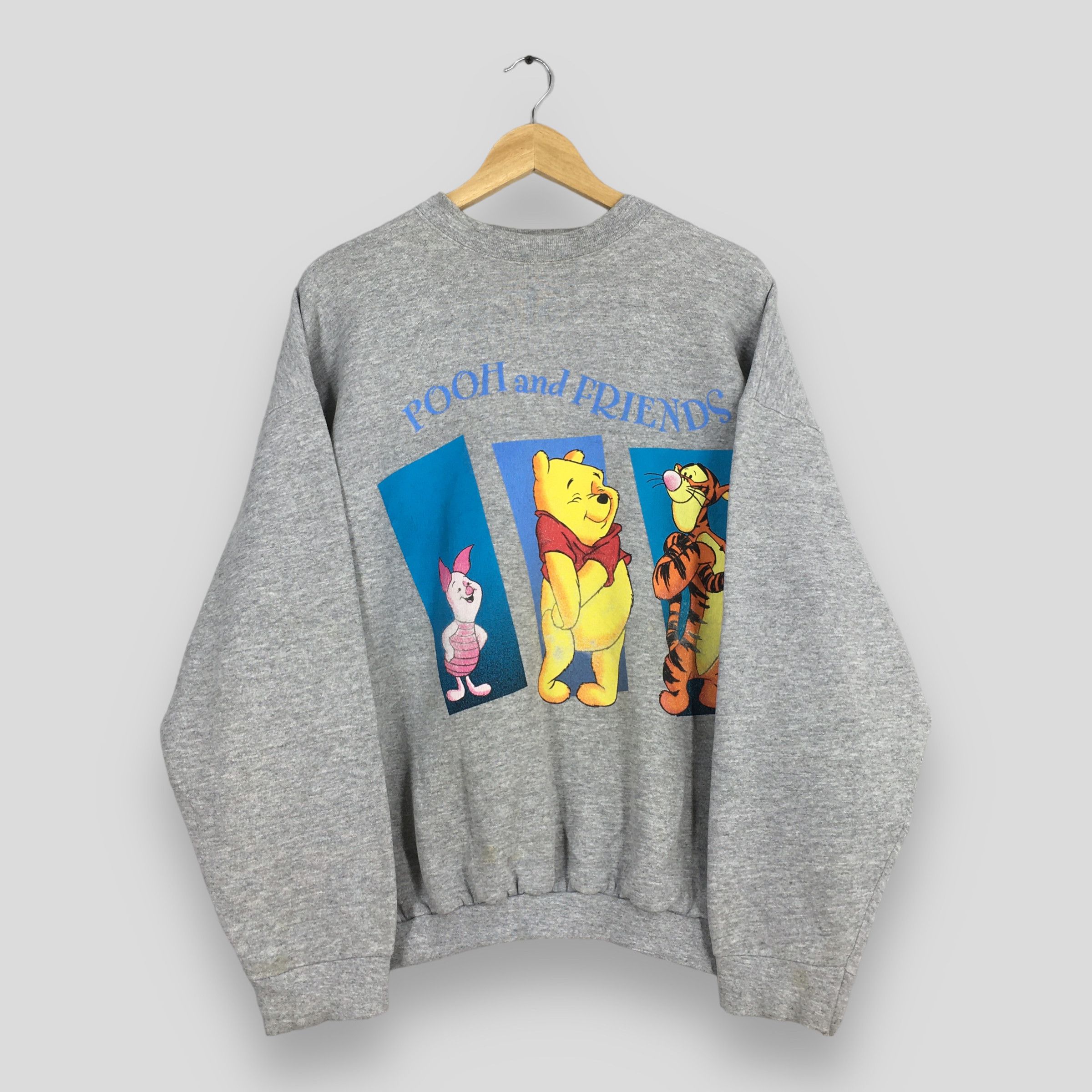 Disney Vintage Winnie The Pooh Disney Gray Sweatshirt XLarge Size US XL / EU 56 / 4 - 1 Thumbnail