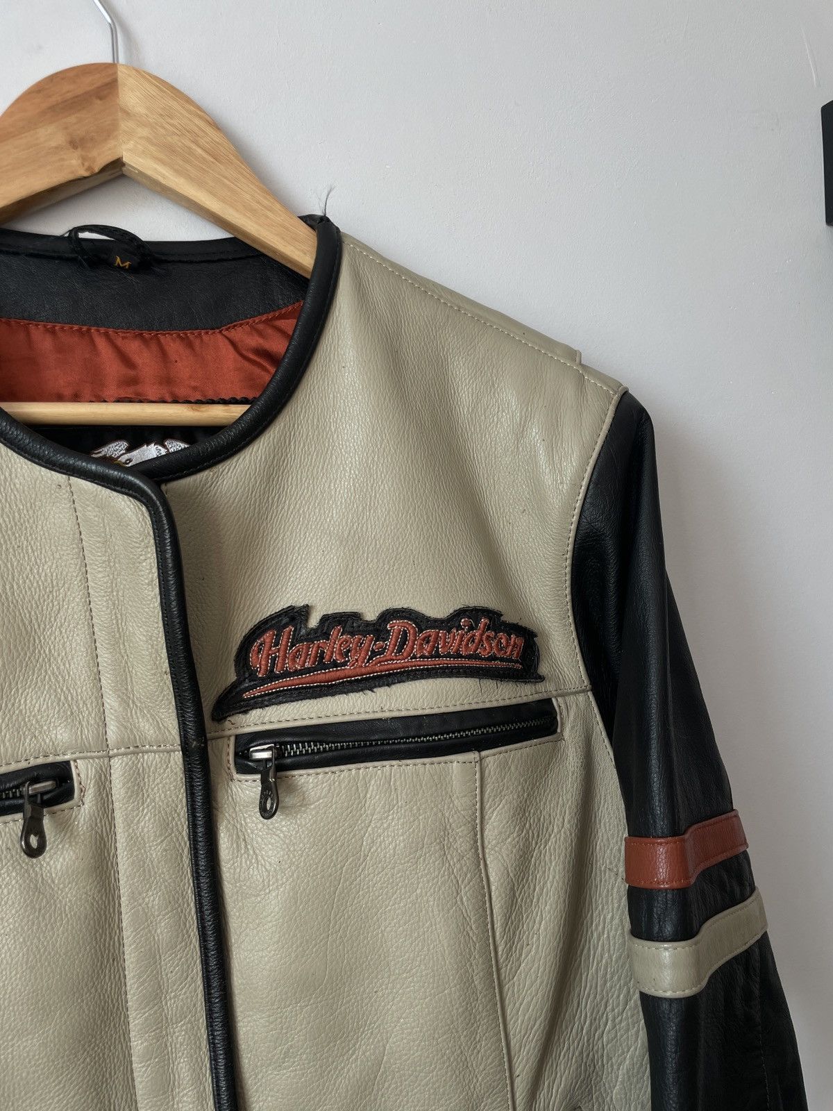 Harley Davidson × Vintage Vintage 90’s Harley Davidson Leather Biker Jacket Size US M / EU 48-50 / 2 - 3 Thumbnail