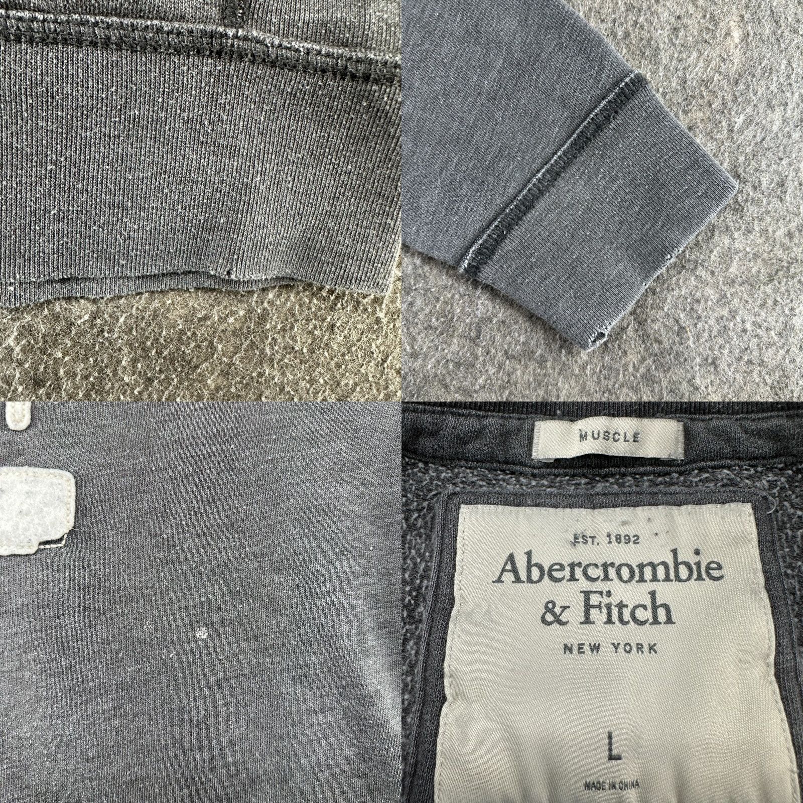 Abercrombie & Fitch VINTAGE Abercrombie & Fitch Sweatshirt Mens L Gray Pullover 90s Sports Logo Crew Neck Fleece Cotton Size US L / EU 52-54 / 3 - 8 Thumbnail