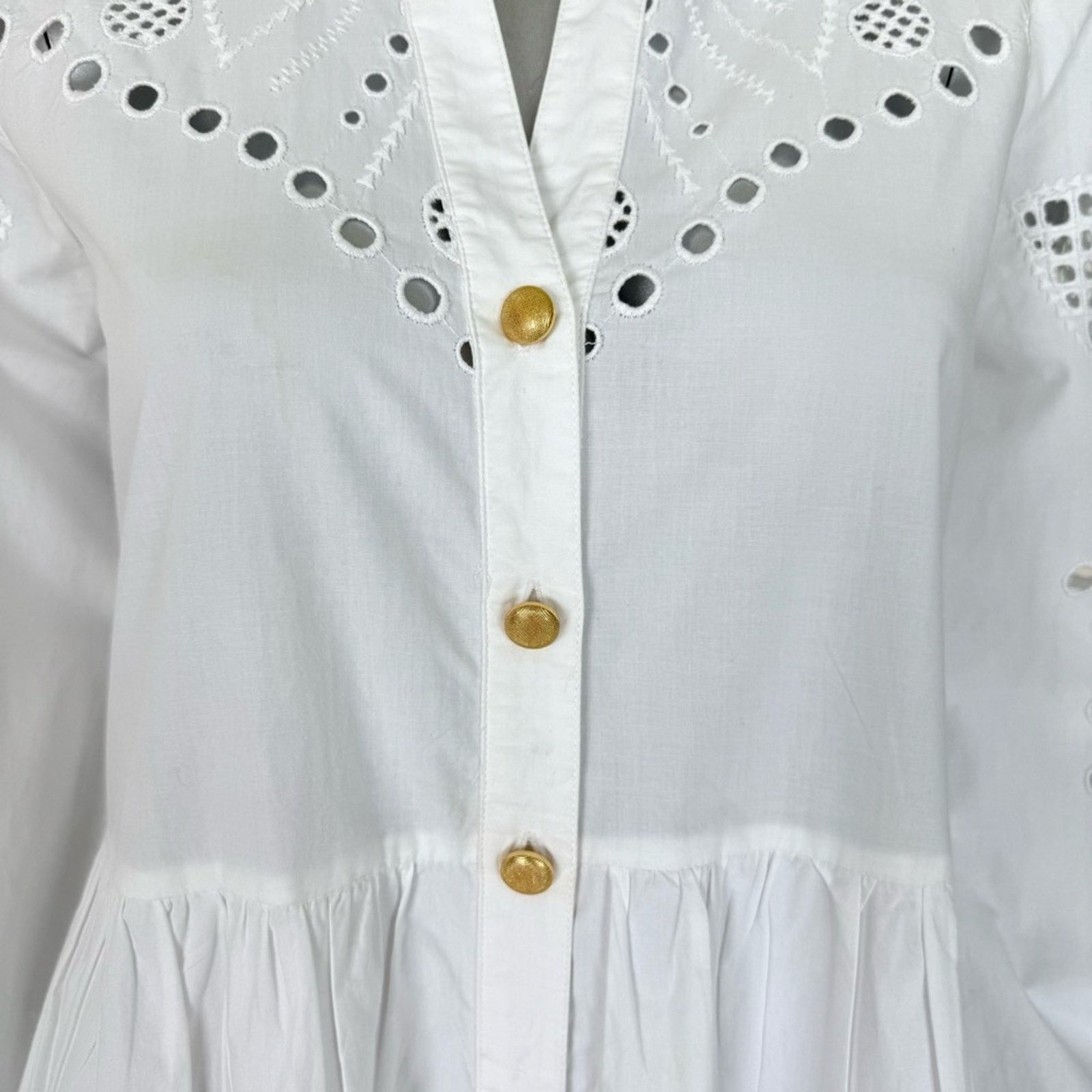 Veronica Beard Veronica Beard women white cotton layette dress size 4US Size S / US 4 / IT 40 - 3 Thumbnail
