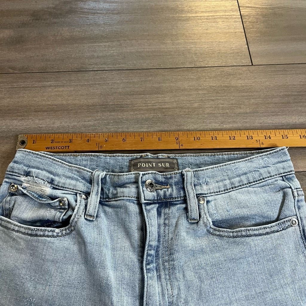 Anthropologie Point Sur by J Crew High Rise Slim Boyfriend Distressed Jean Size 28" / US 6 / IT 42 - 4 Thumbnail