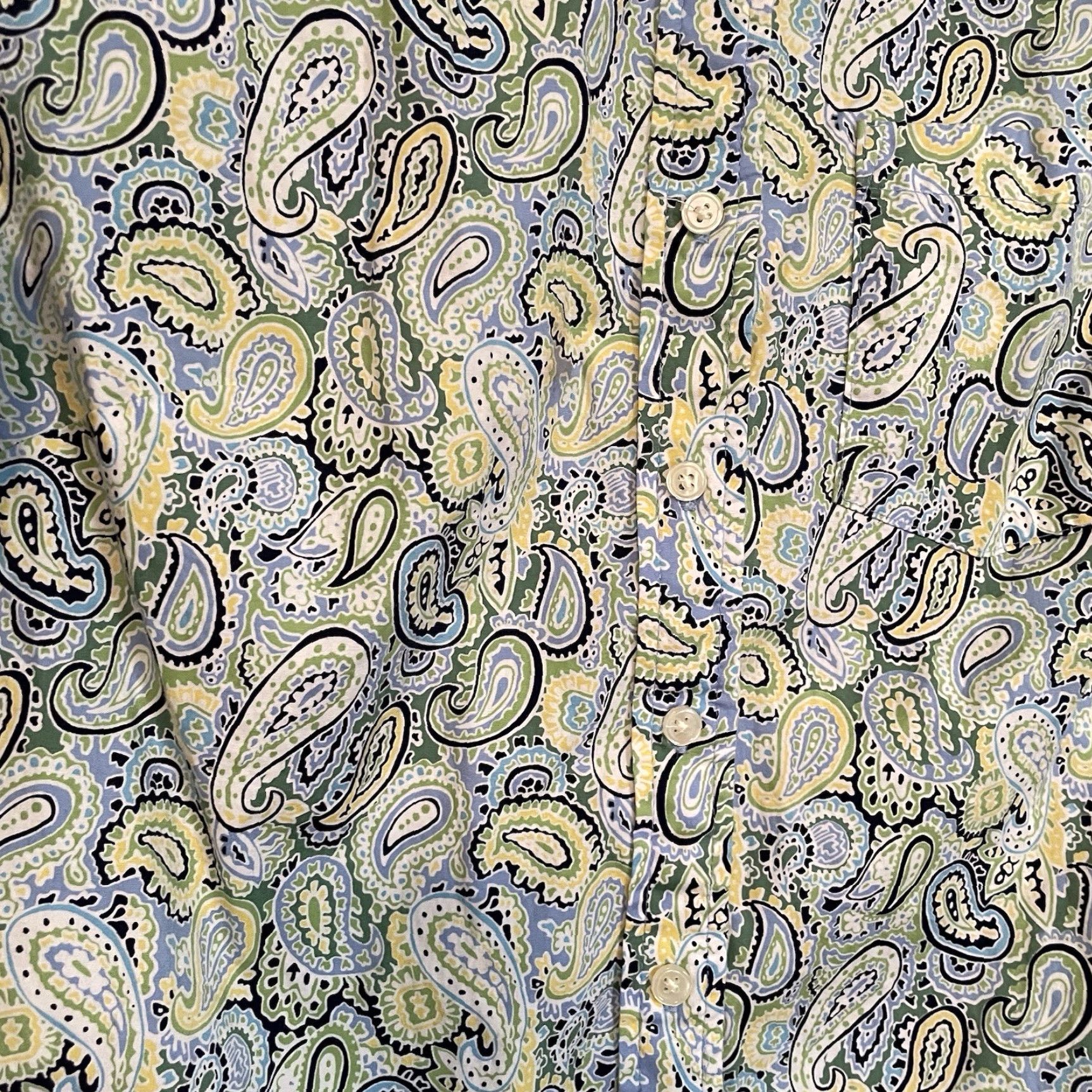 Banana Republic Banana Republic Shirt Womens XS Button Up Top Paisley White Green Blue Yellow Size XS / US 0-2 / IT 36-38 - 4 Thumbnail