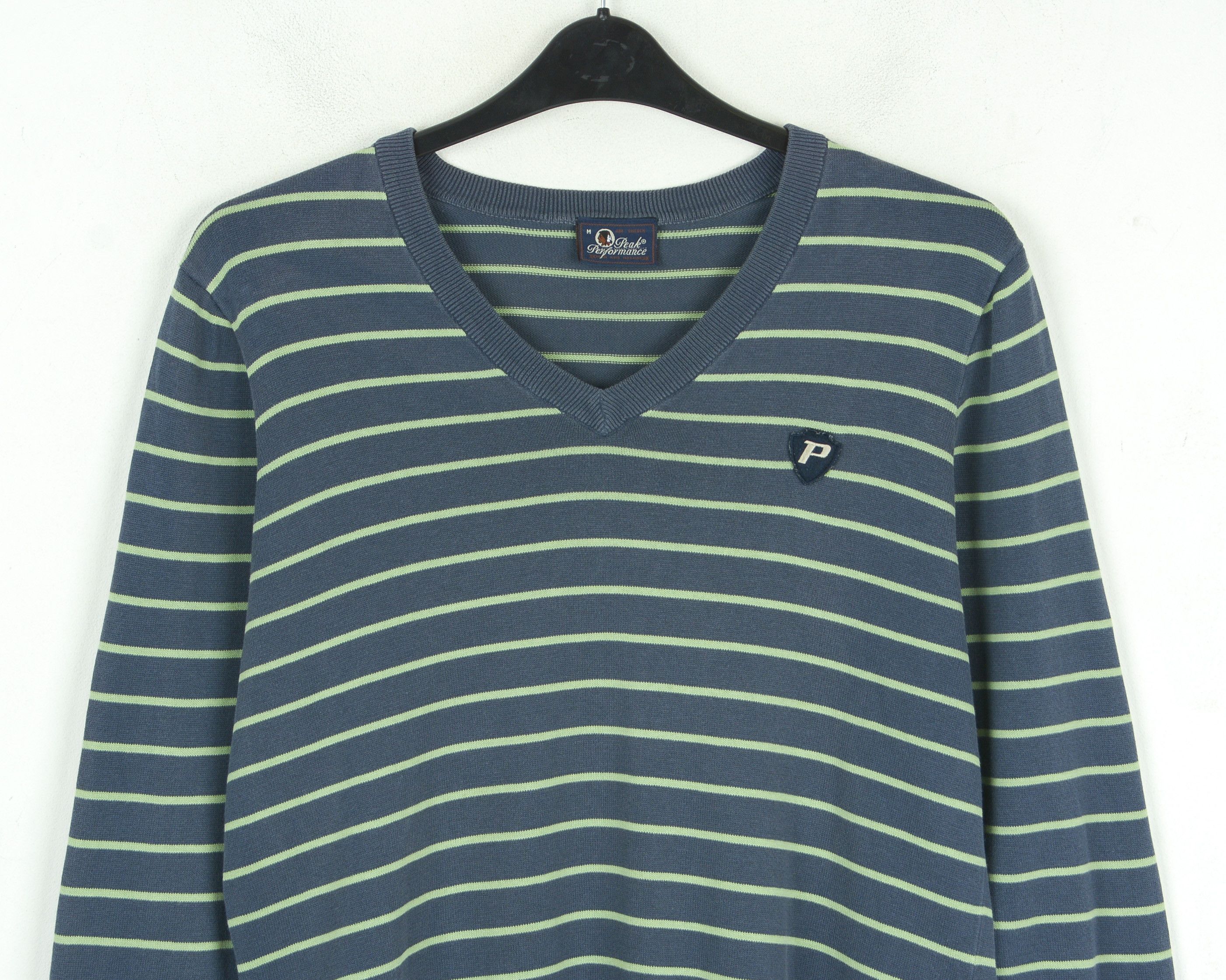 Peak Performance Pullover Sweater M Jumper V-neck Striped Top Size US M / EU 48-50 / 2 - 5 Thumbnail