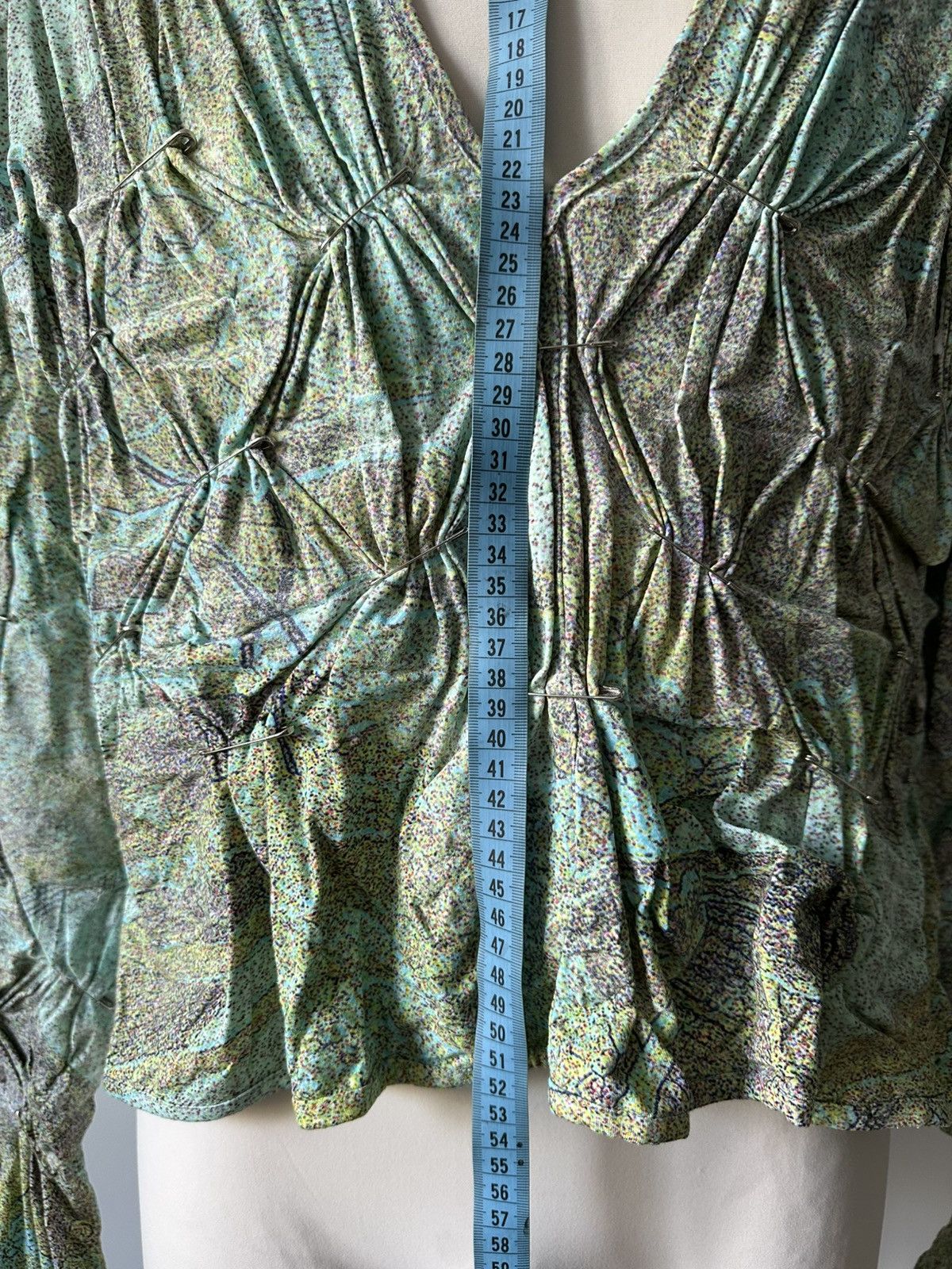 Designer Wax avant garde blouse experimental flowers CSM school Size US M / EU 48-50 / 2 - 4 Thumbnail
