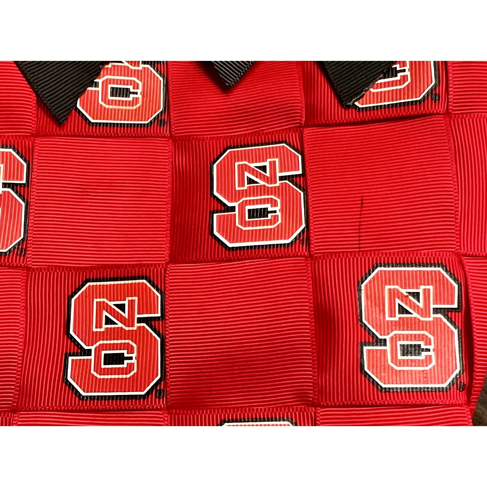 Vintage NC State Purse-Woven Ribbon Bag-North Carolina Wolfpack Tote Size ONE SIZE - 8 Thumbnail
