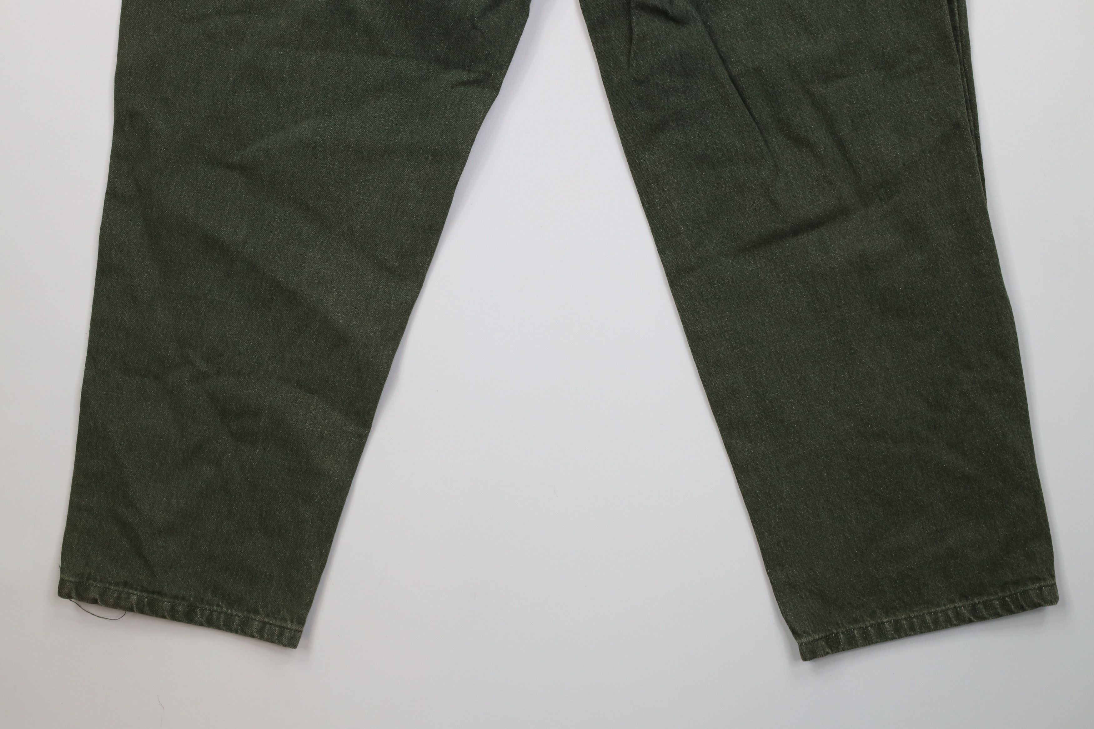 Vintage Vintage 90s Streetwear Relaxed Utility Denim Jeans Green USA Size 40" / US 18 - 11 Thumbnail