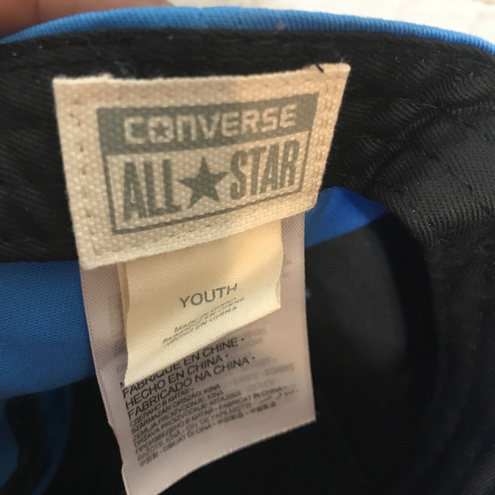 Converse Converse All Star White Logo Adjustable Youth Size 8/20 Hat Size ONE SIZE - 10 Thumbnail