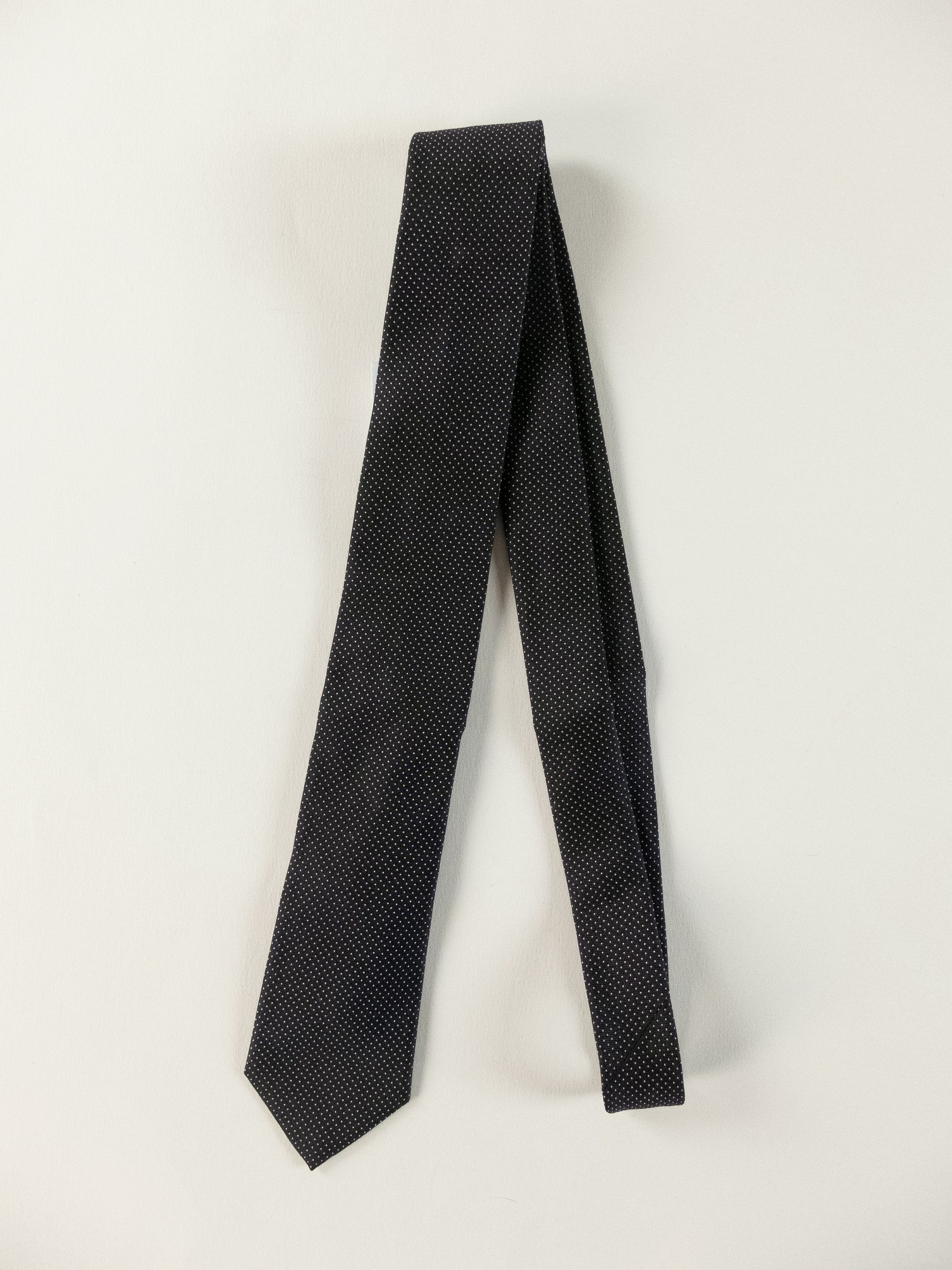 Paul Smith PAUL SMITH black polka dots motif skinny silk tie authentic Size ONE SIZE - 1 Thumbnail