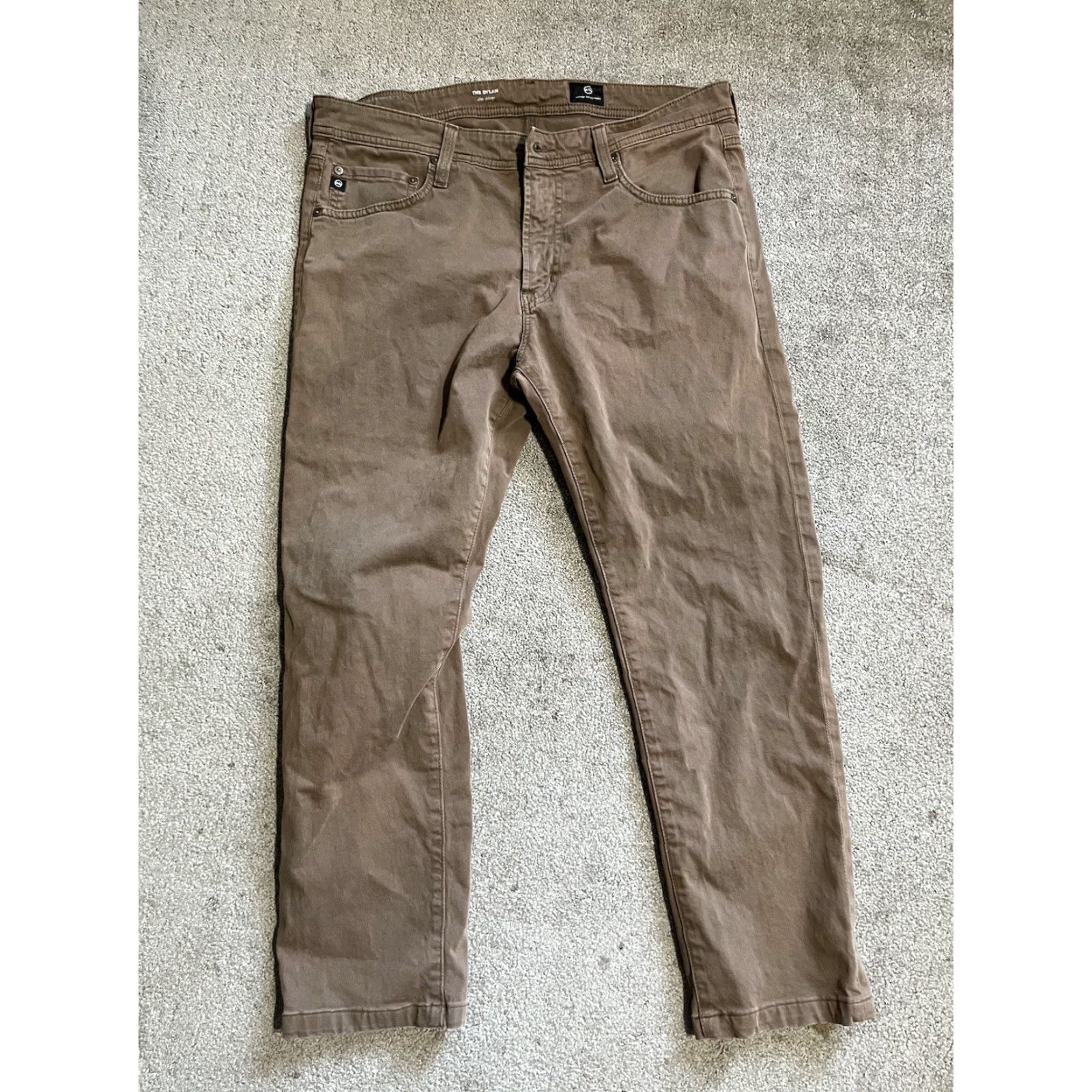 Vintage AG Adriano Goldschmied Jeans 34x26 Men’s Brown Slim Skinny 5-Pocket Denim Inseam 26" AG Graduate Size US 34 / EU 50 - 3 Thumbnail