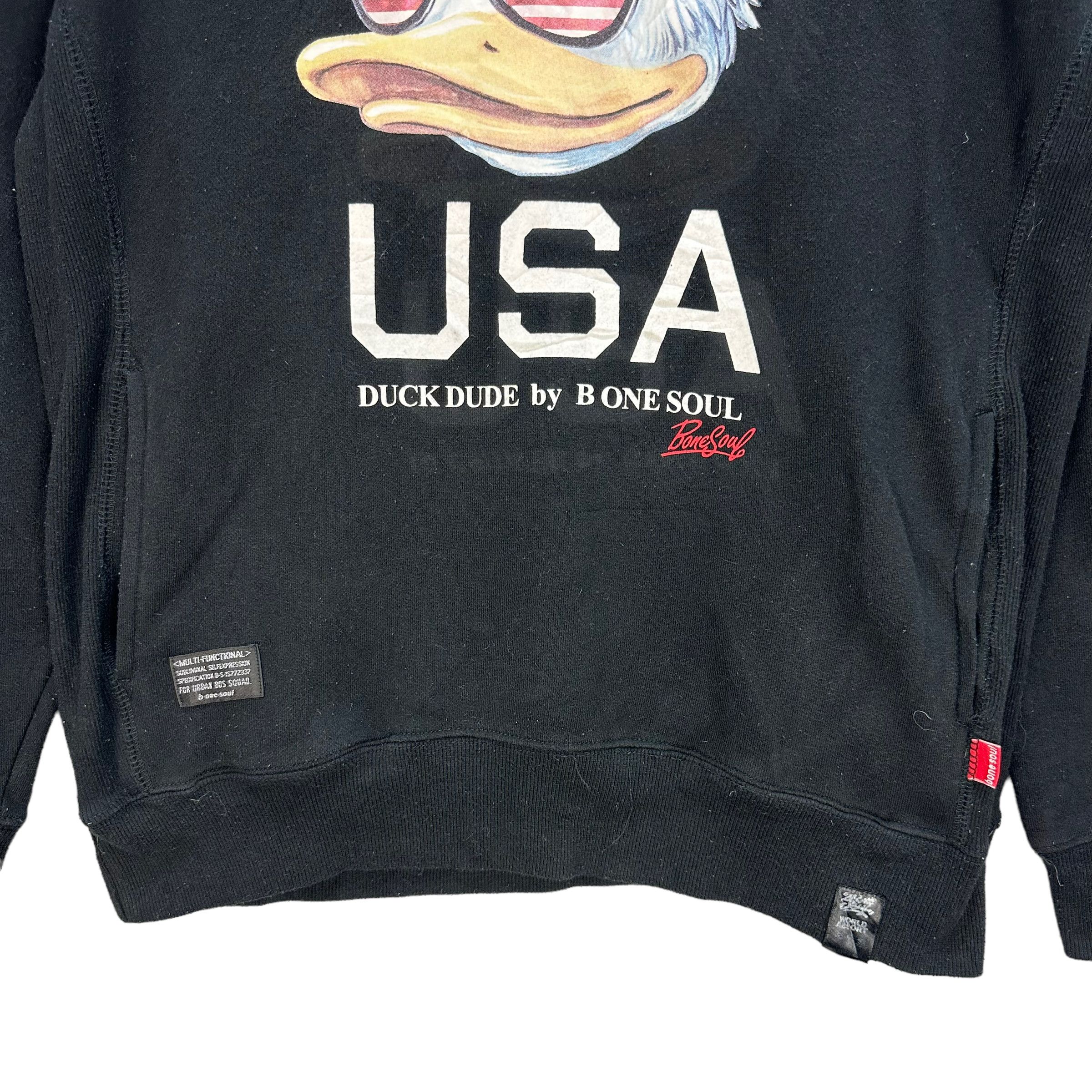 Japanese Brand DUCK DUDE B ONE SOUL PULLOVER HOODIES #7981-194 Size US L / EU 52-54 / 3 - 4 Thumbnail