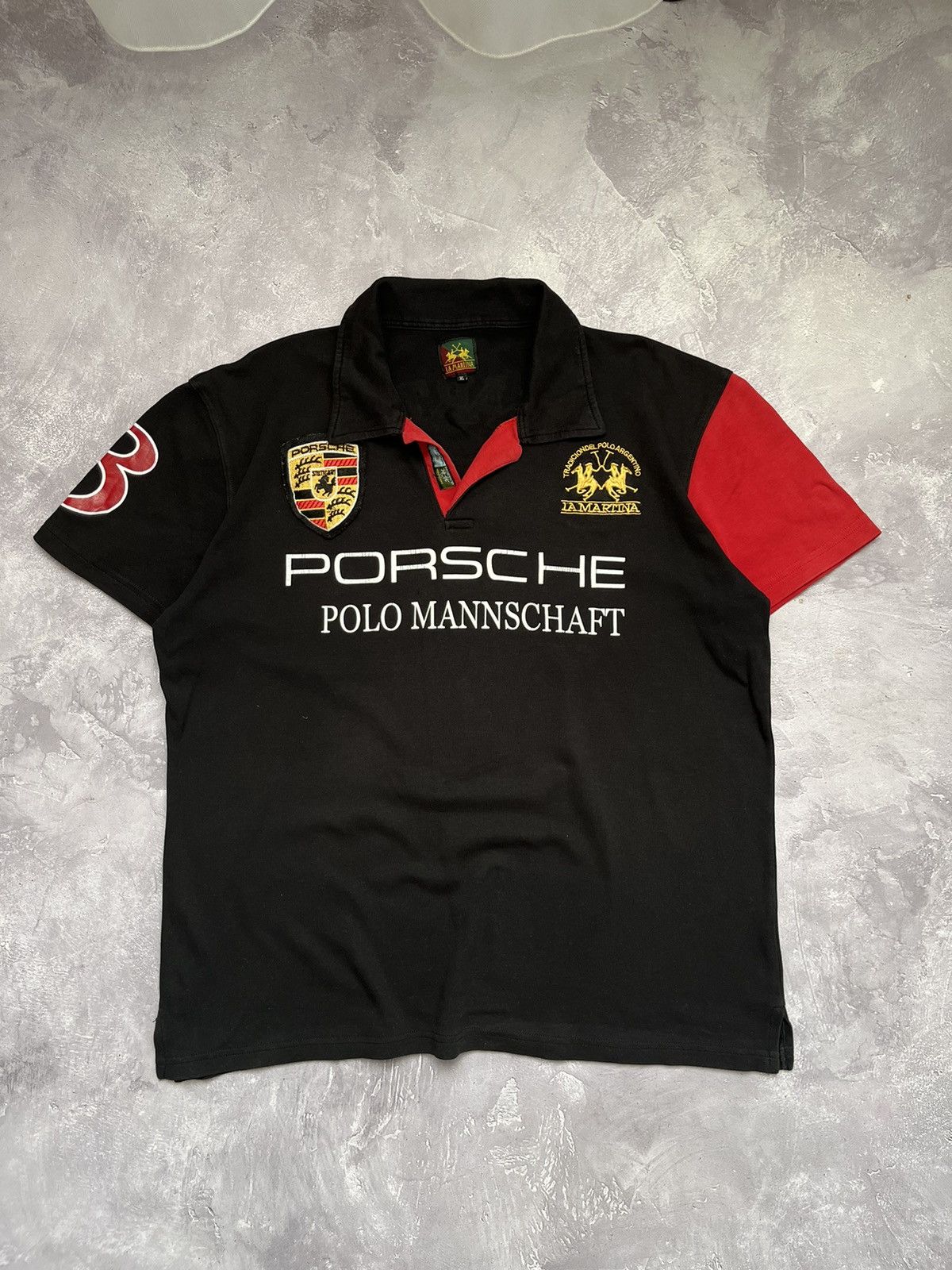 Porsche Design Vintage La Martina Porsche Polo Team Polo T Shirt Size US XL / EU 56 / 4 - 1 Thumbnail
