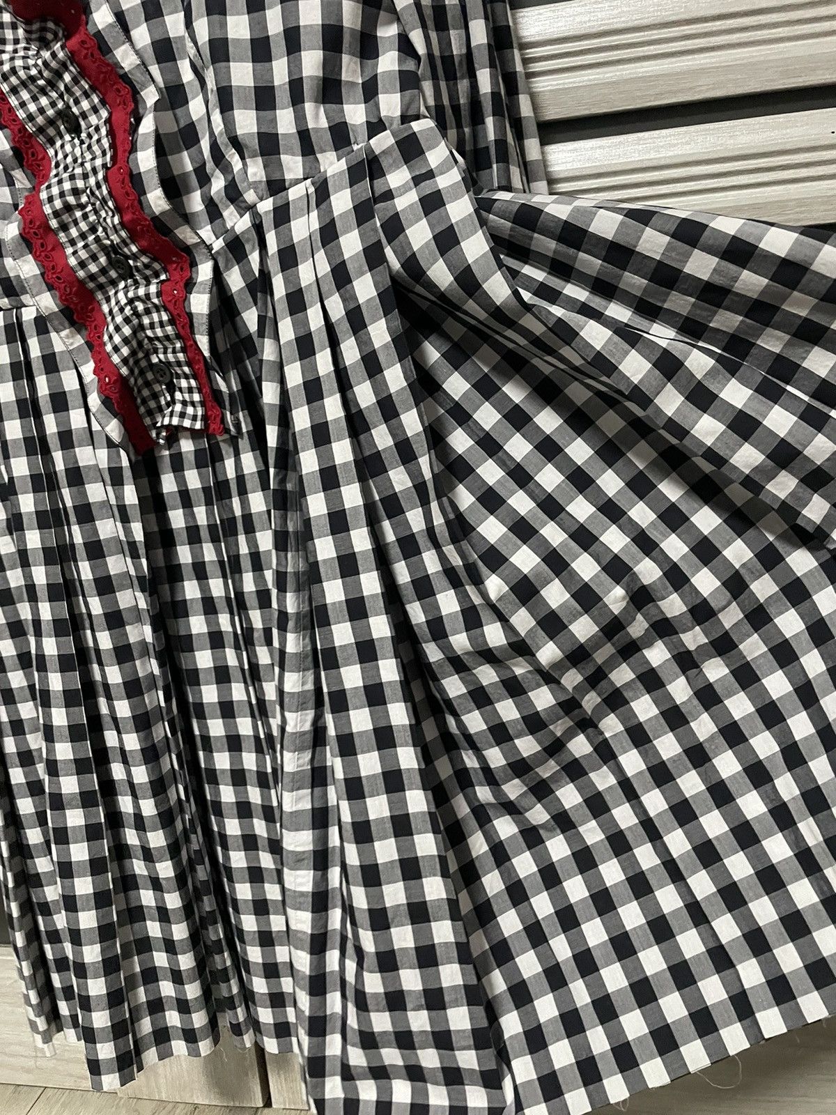 Prada Prada Pre-Fall 2013 Gingham Off-Shoulder Dress Campaign Size S / US 4 / IT 40 - 6 Thumbnail