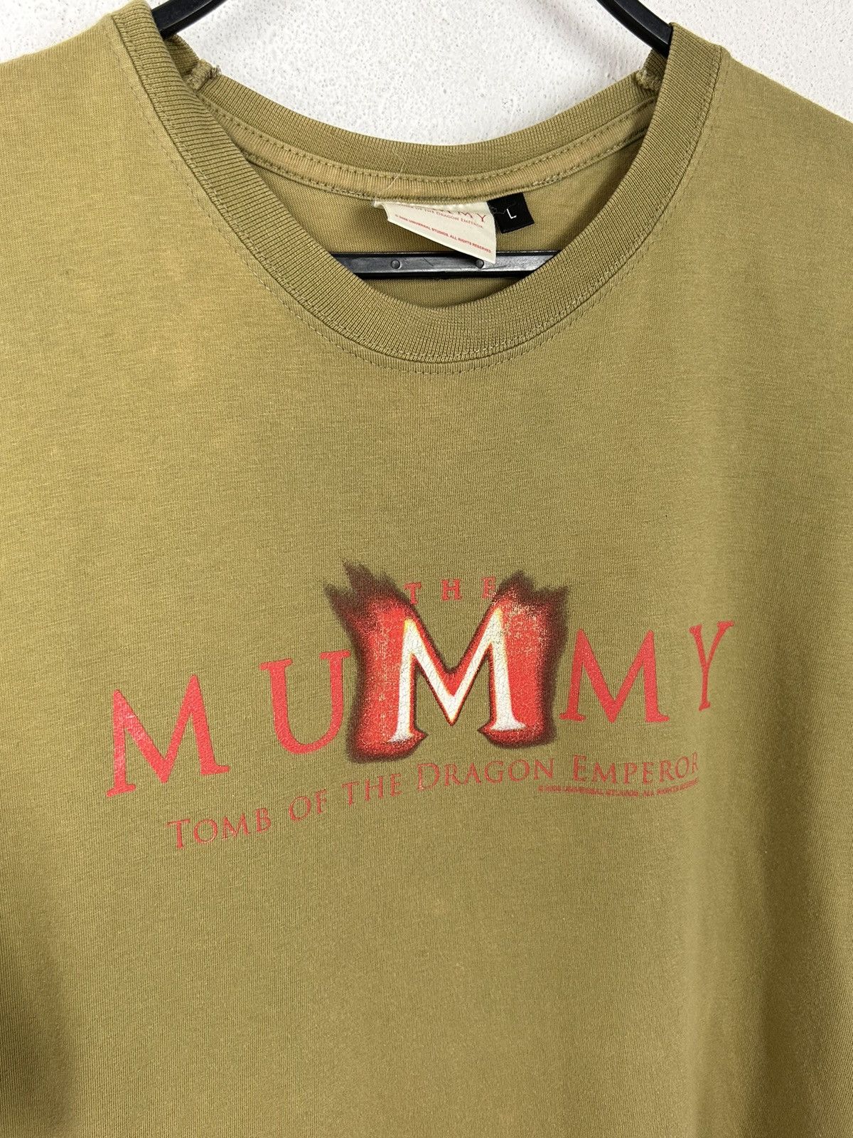 Vintage 00s Vintage The Mummy 2008 Dragon Emperor Promo T-Shirt Size US L / EU 52-54 / 3 - 2 Thumbnail