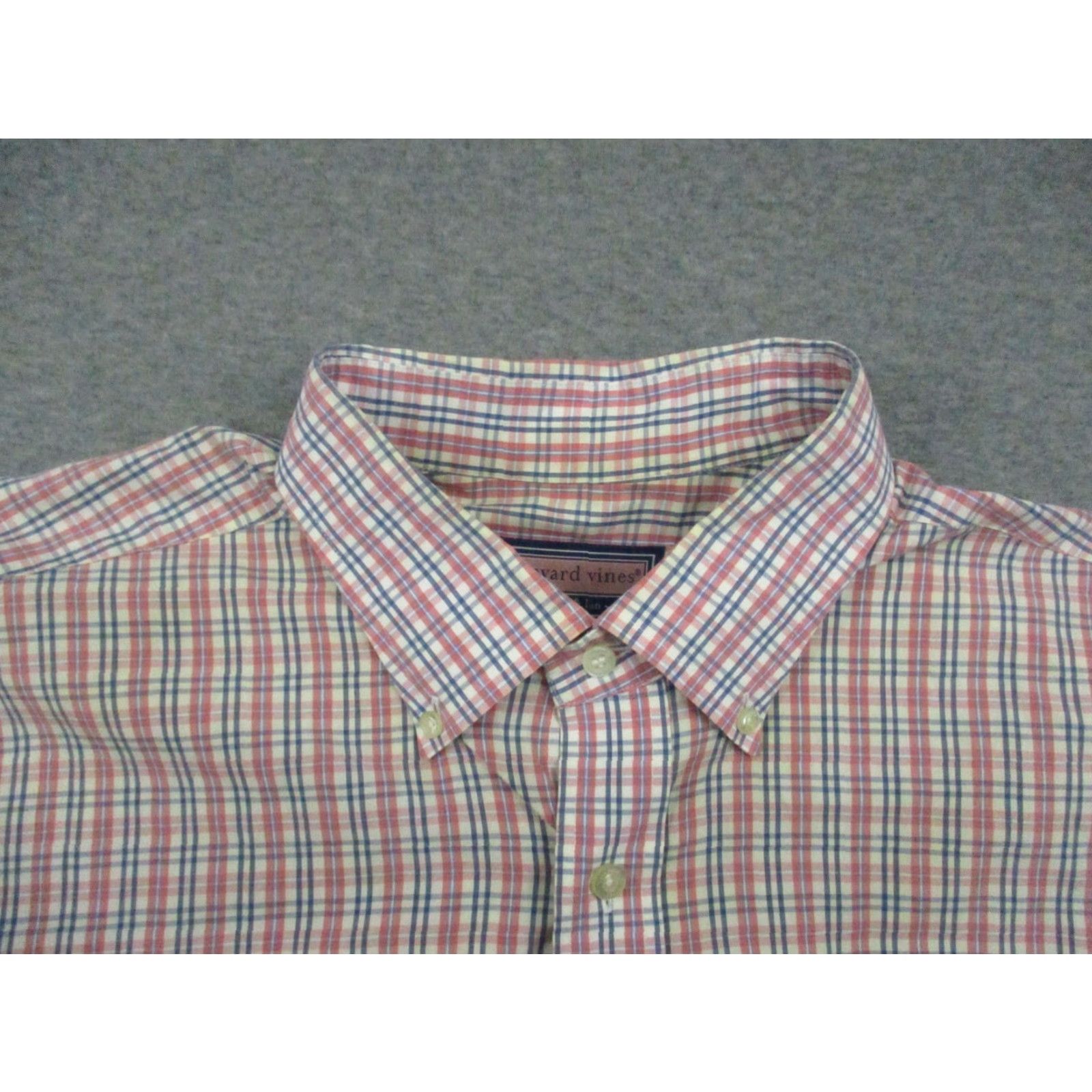 Vineyard Vines Vineyard Vines Murray Shirt Men's XXL Red White Blue Plaid Vintage Button-Front 2XL Classic Fit Size US XXL / EU 58 / 5 - 4 Thumbnail