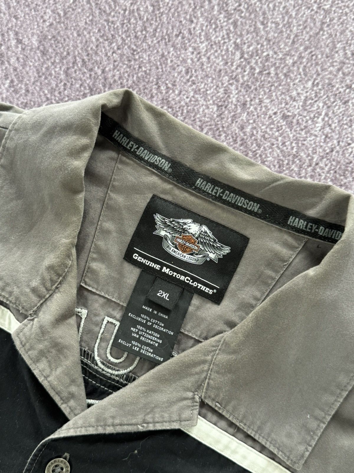 Harley Davidson Harley Davidson Shirt Button Up Short Sleeve Size US XXL / EU 58 / 5 - 9 Thumbnail
