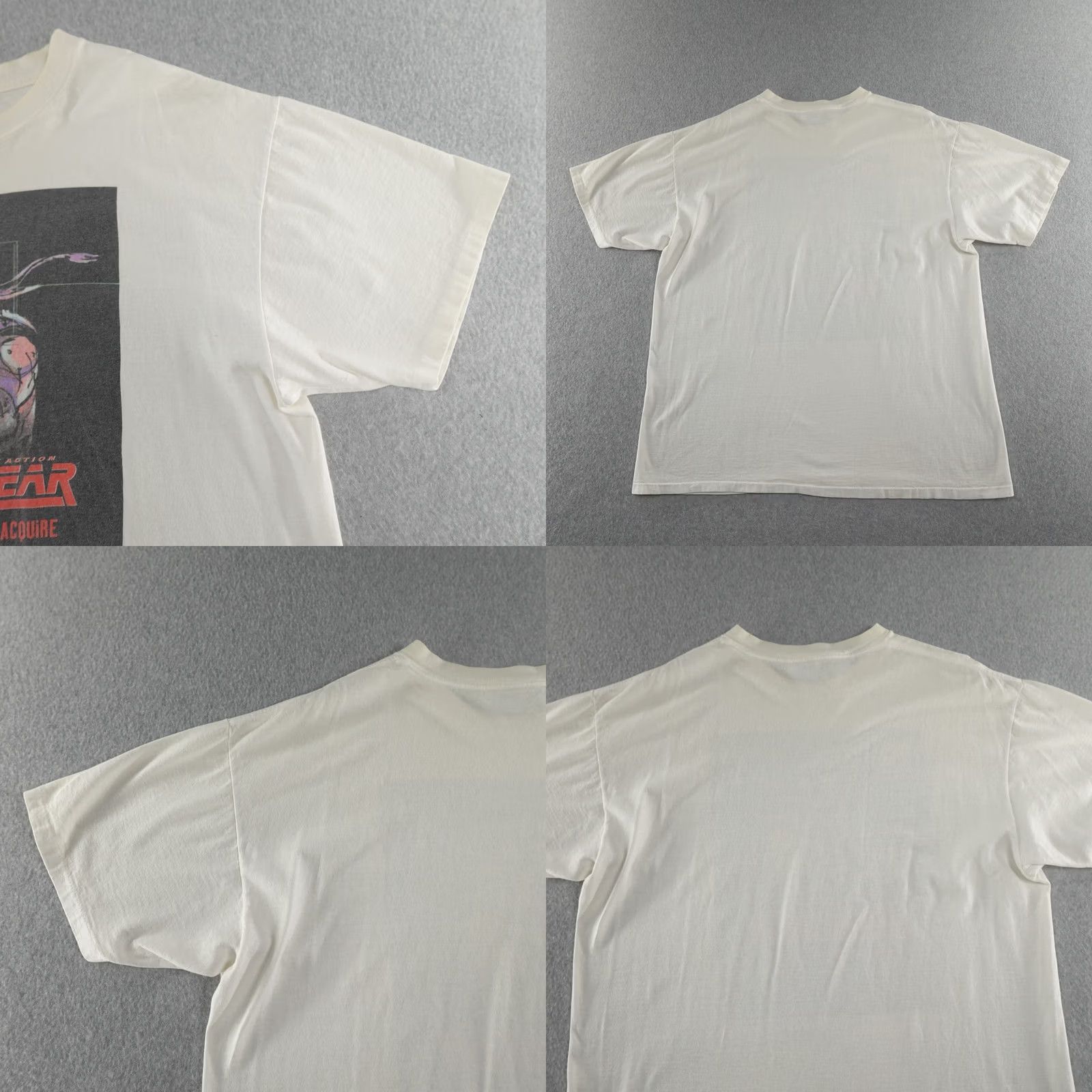 Vintage VINTAGE Power Pro Oneita Nike? Metal Gear Solid Mens XL T-Shirt White 23X28 1998 Shirts Mens XL White Metal Game Shirt Size US XL / EU 56 / 4 - 8 Thumbnail